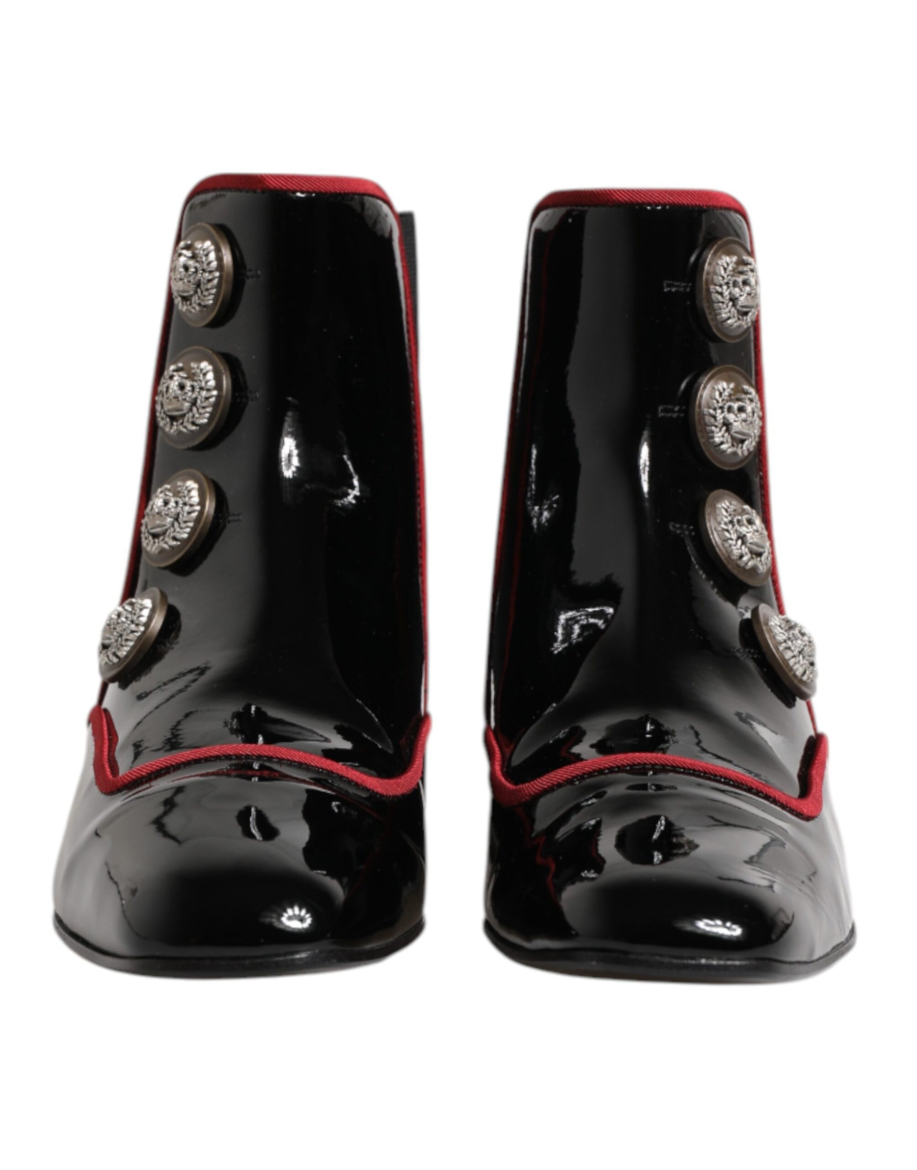 Dolce & Gabbana Black Jackie Buttoned Chelsea Boots Shoes | Regal Royce