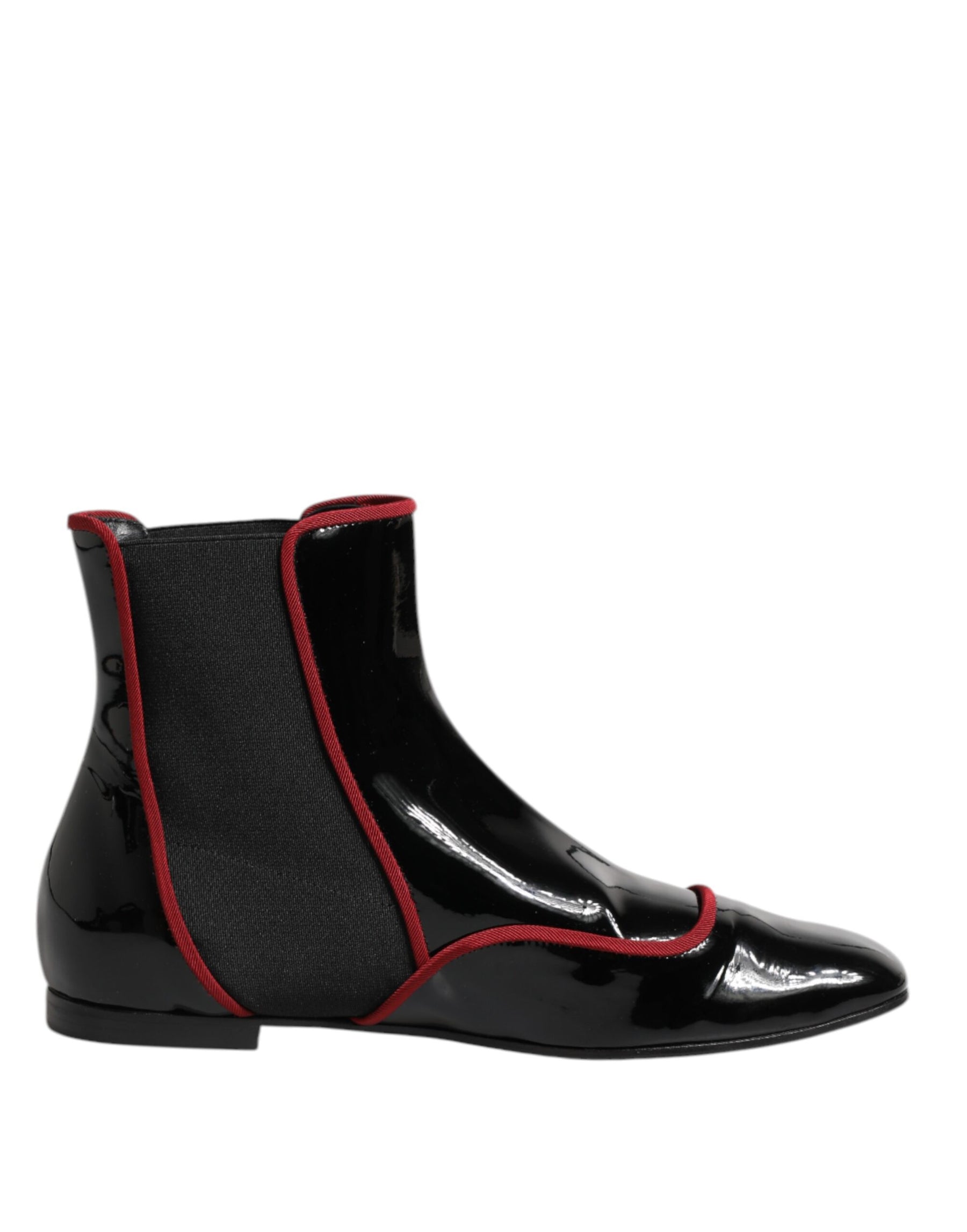 Dolce & Gabbana Black Jackie Buttoned Chelsea Boots Shoes | Regal Royce