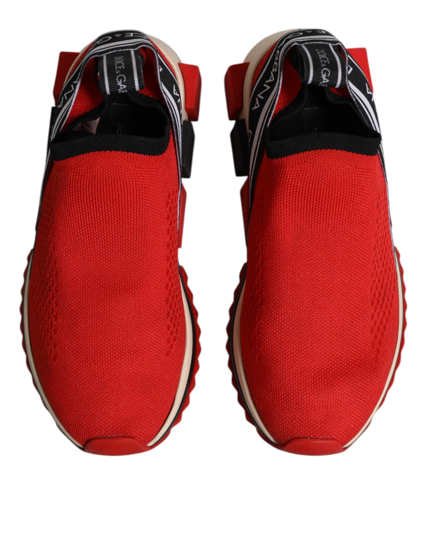 Dolce & Gabbana Red Sorrento Slip On Low Top Sneakers Shoes | Regal Royce