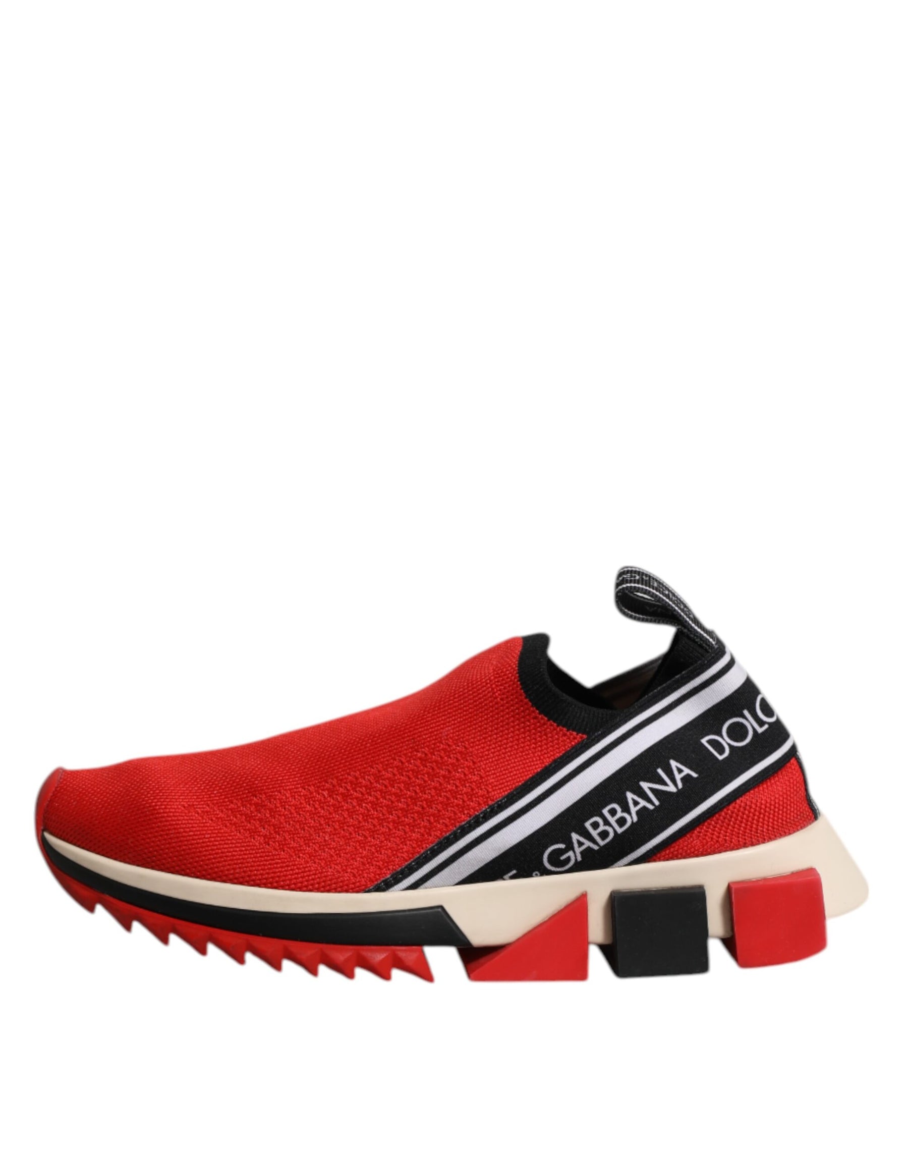Dolce & Gabbana Red Sorrento Slip On Low Top Sneakers Shoes | Regal Royce