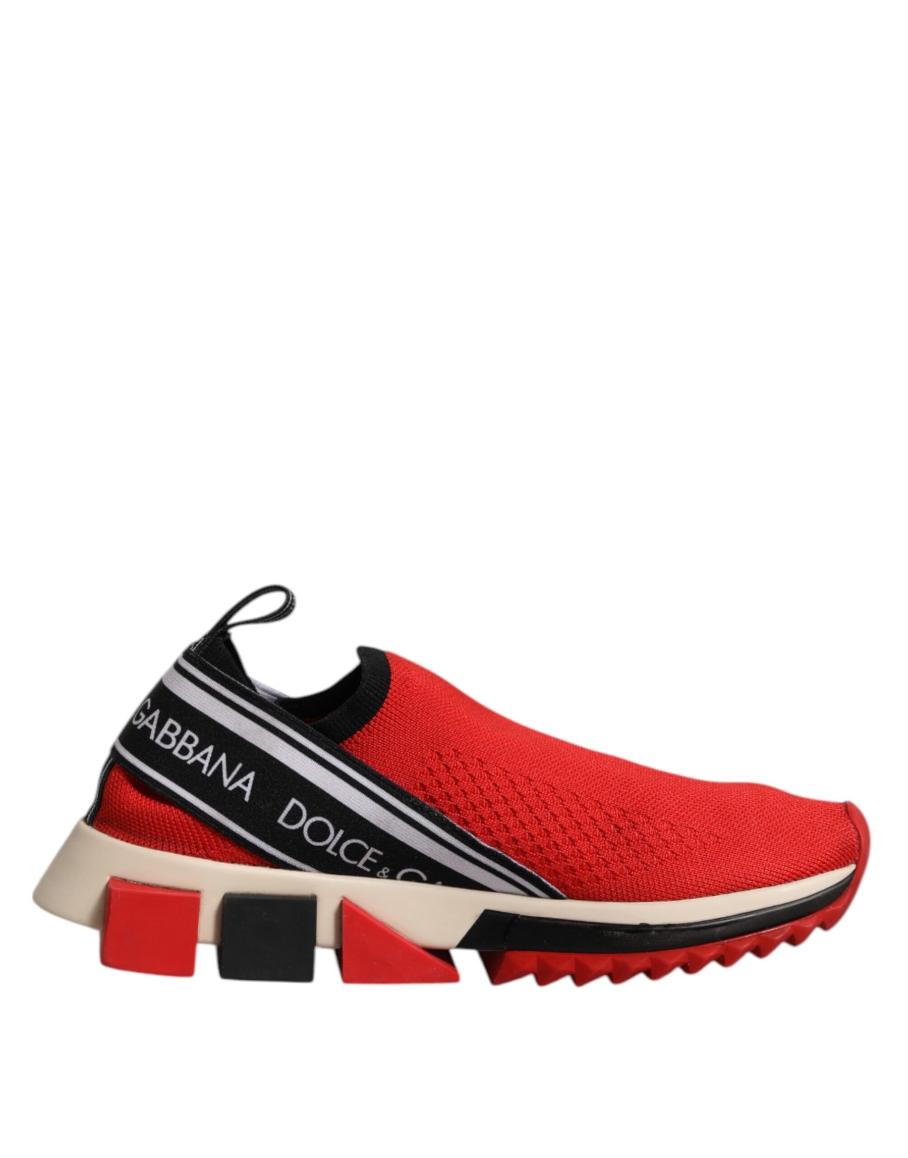 Dolce & Gabbana Red Sorrento Slip On Low Top Sneakers Shoes | Regal Royce