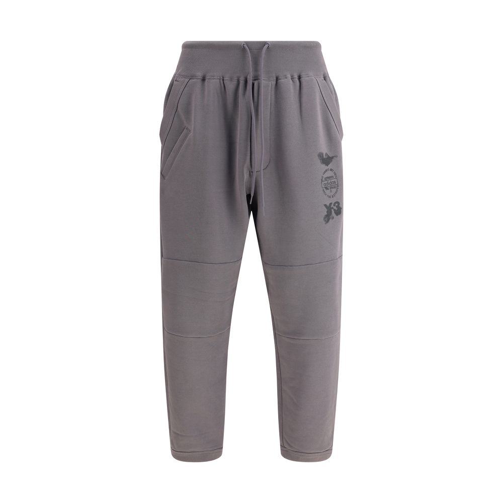 Y-3 Gray Cotton Joggers (Workout Pants) | Regal Royce
