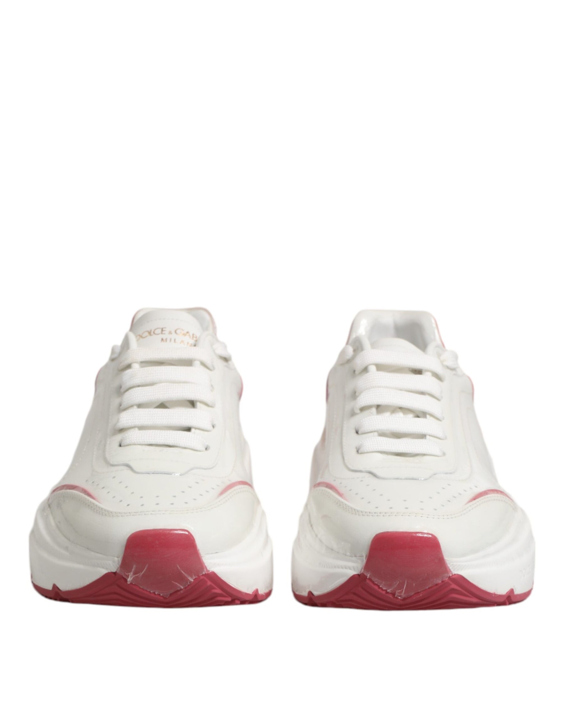 Dolce & Gabbana White Pink Daymaster Low Top Sneakers Shoes | Regal Royce