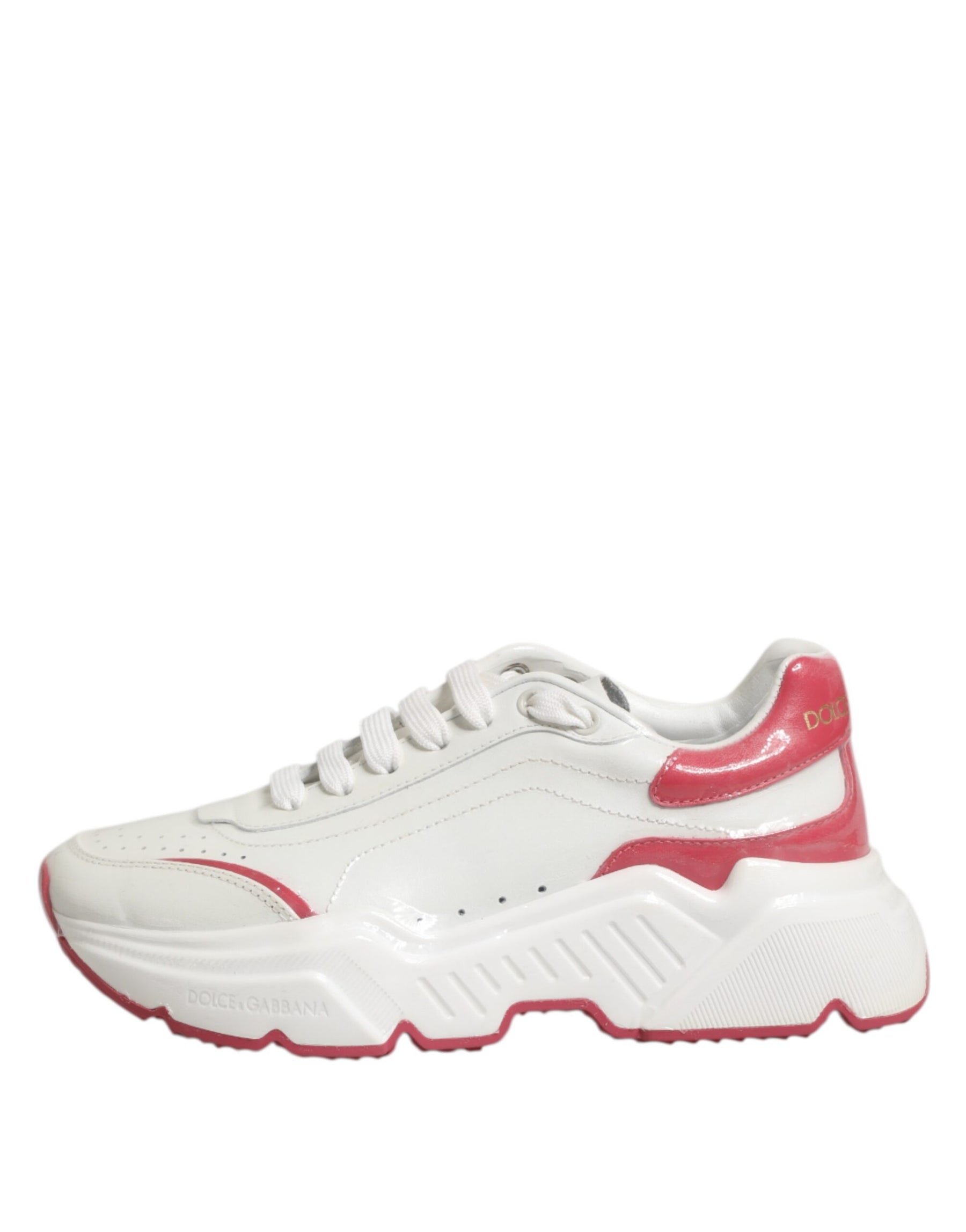 Dolce & Gabbana White Pink Daymaster Low Top Sneakers Shoes | Regal Royce