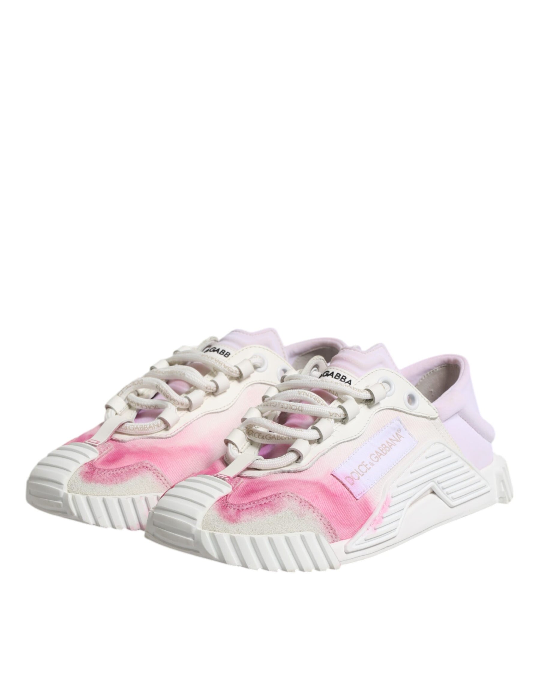 Dolce & Gabbana White NS1 Lace Up Low Top Sneakers Shoes | Regal Royce