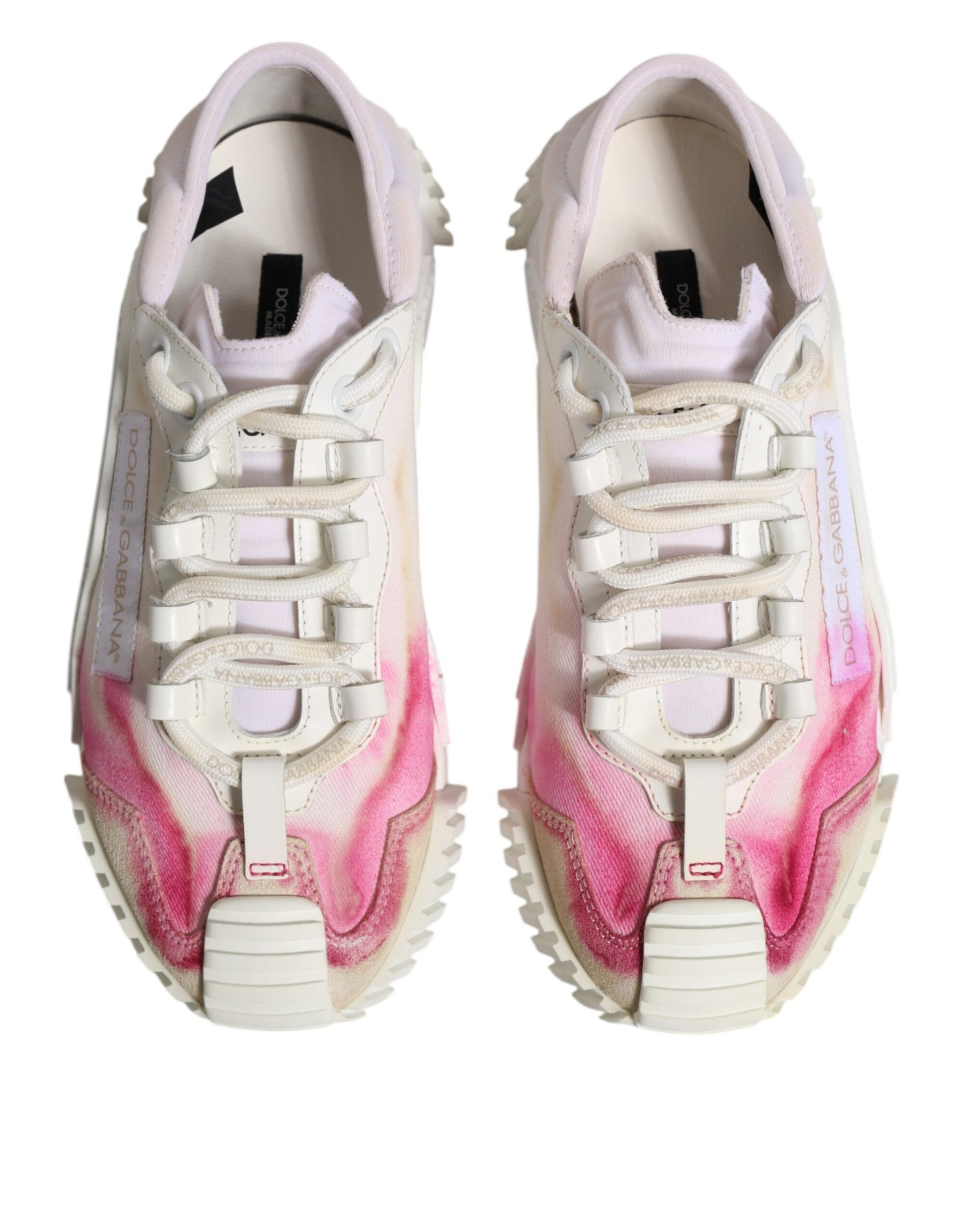 Dolce & Gabbana White NS1 Lace Up Low Top Sneakers Shoes | Regal Royce