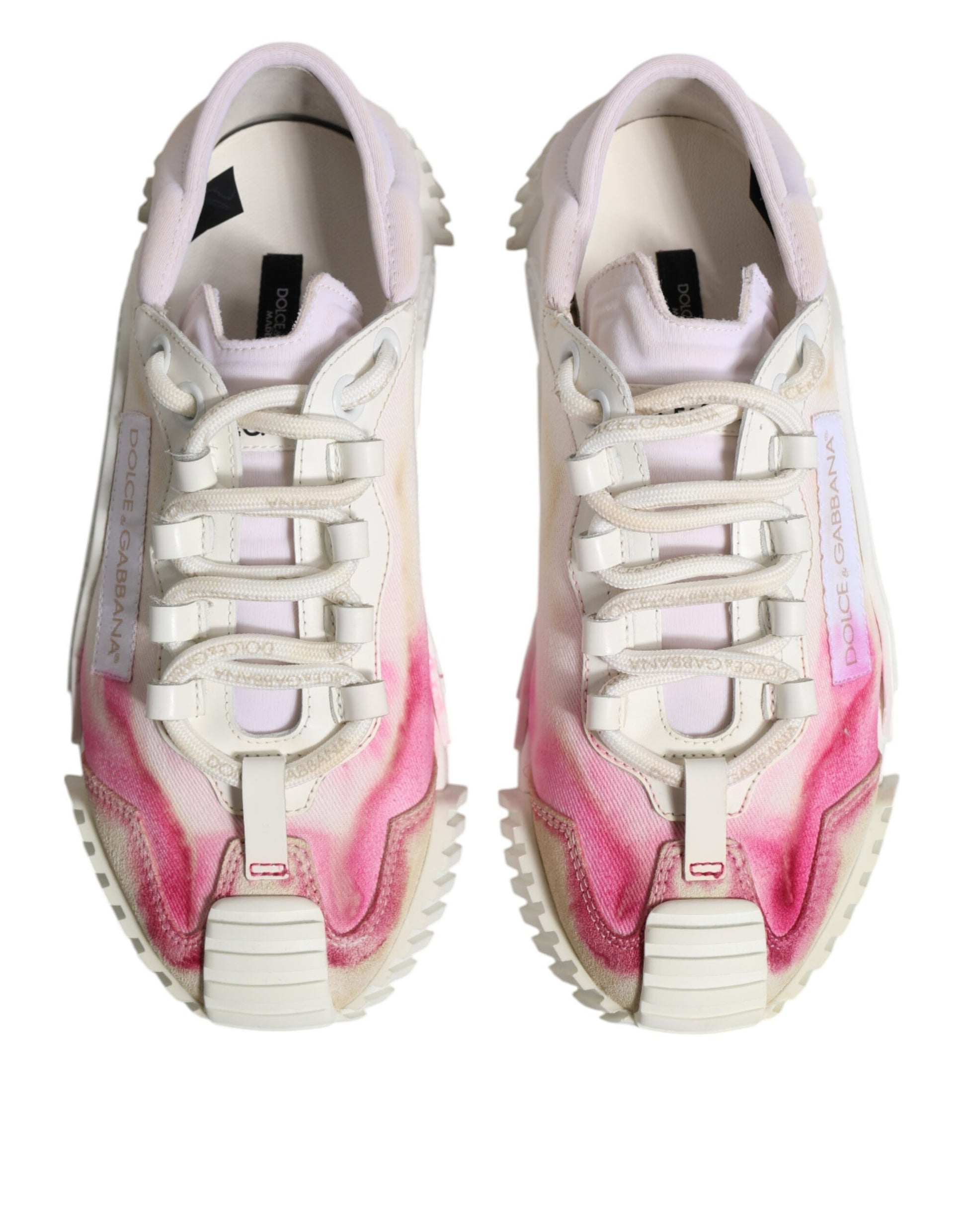 Dolce & Gabbana White NS1 Lace Up Low Top Sneakers Shoes