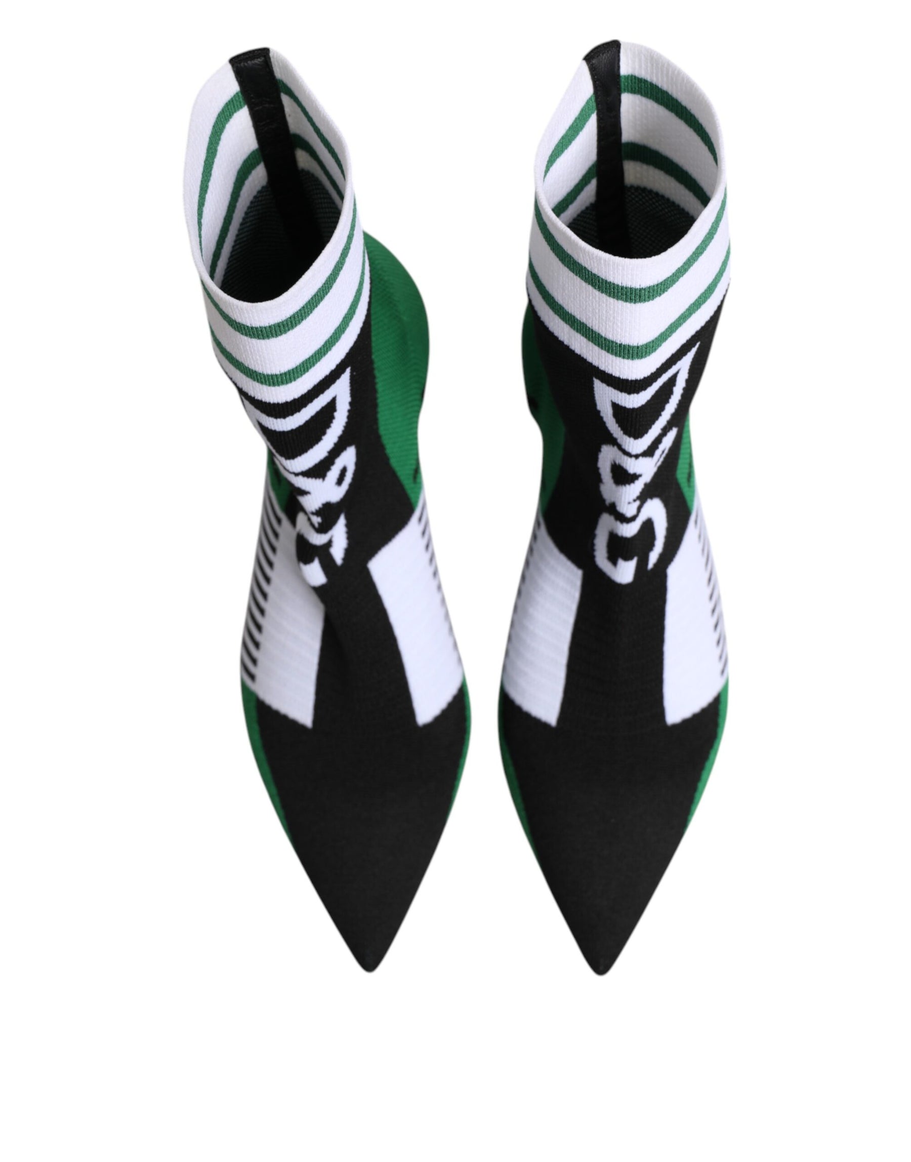 Dolce & Gabbana Green Stretch Sock Style Ankle Boots Shoes | Regal Royce
