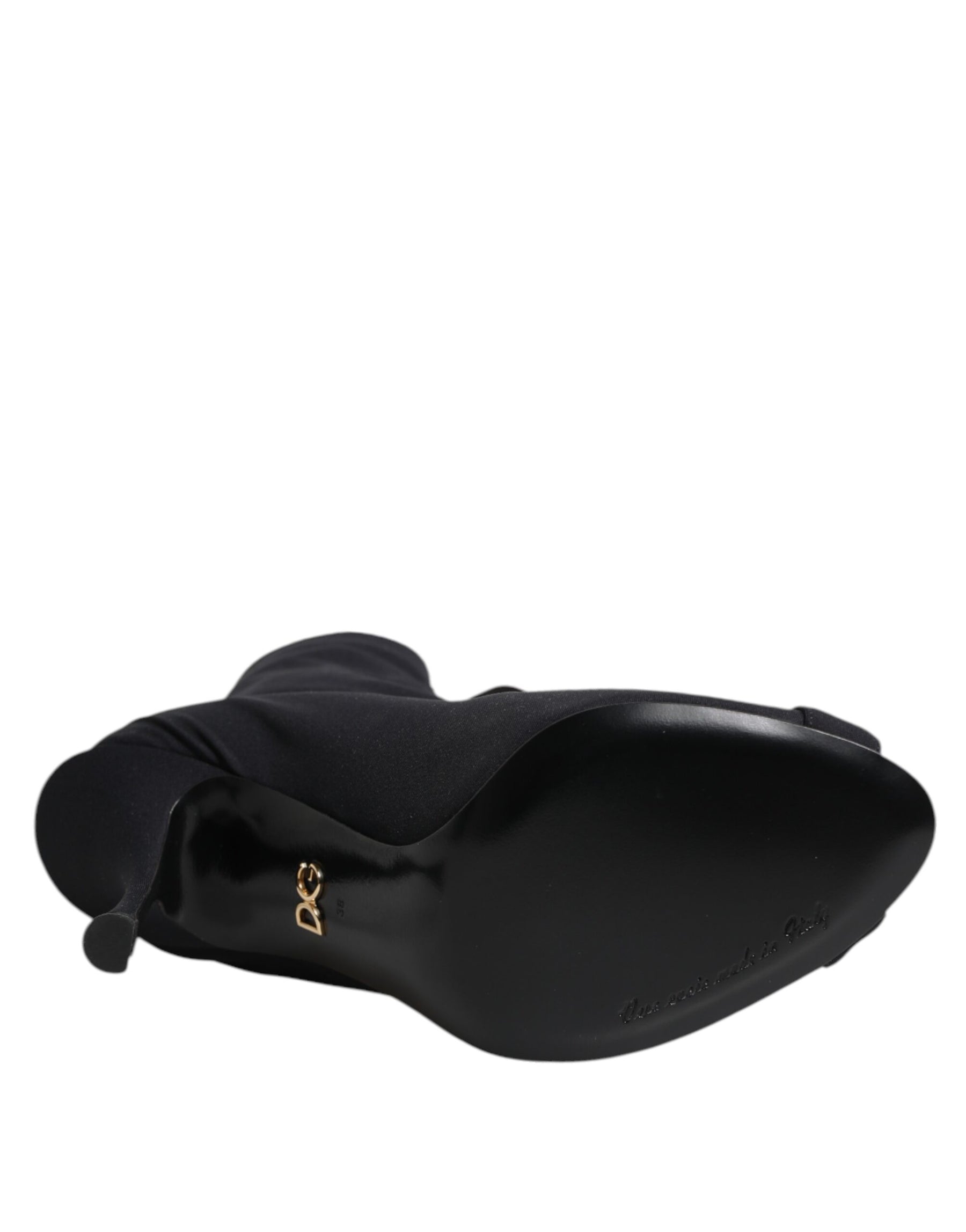 Dolce & Gabbana Black Stiletto Heels Lace Up Boots Shoes | Regal Royce