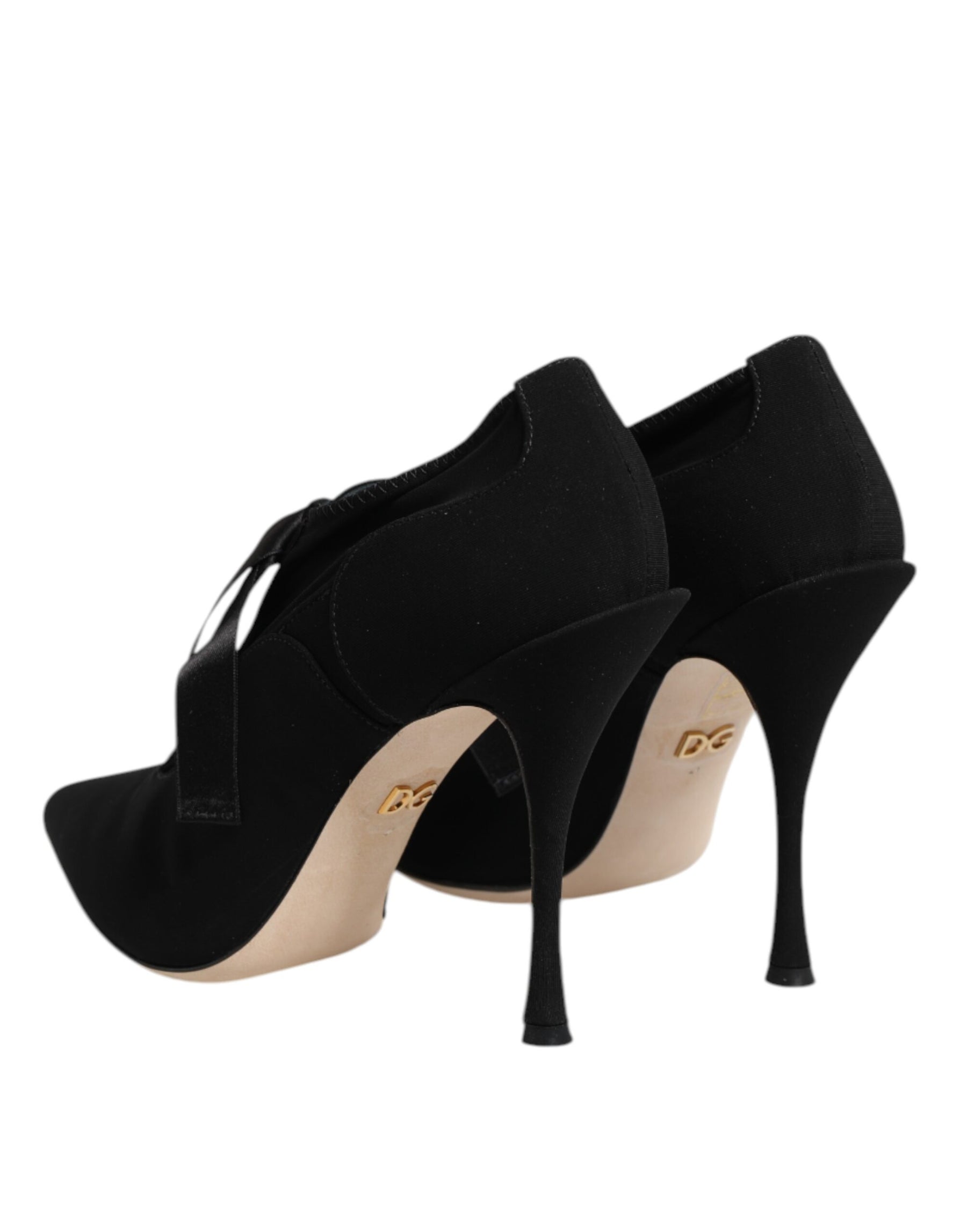 Dolce & Gabbana Black Lace Up Stiletto Heels Pumps Shoes | Regal Royce