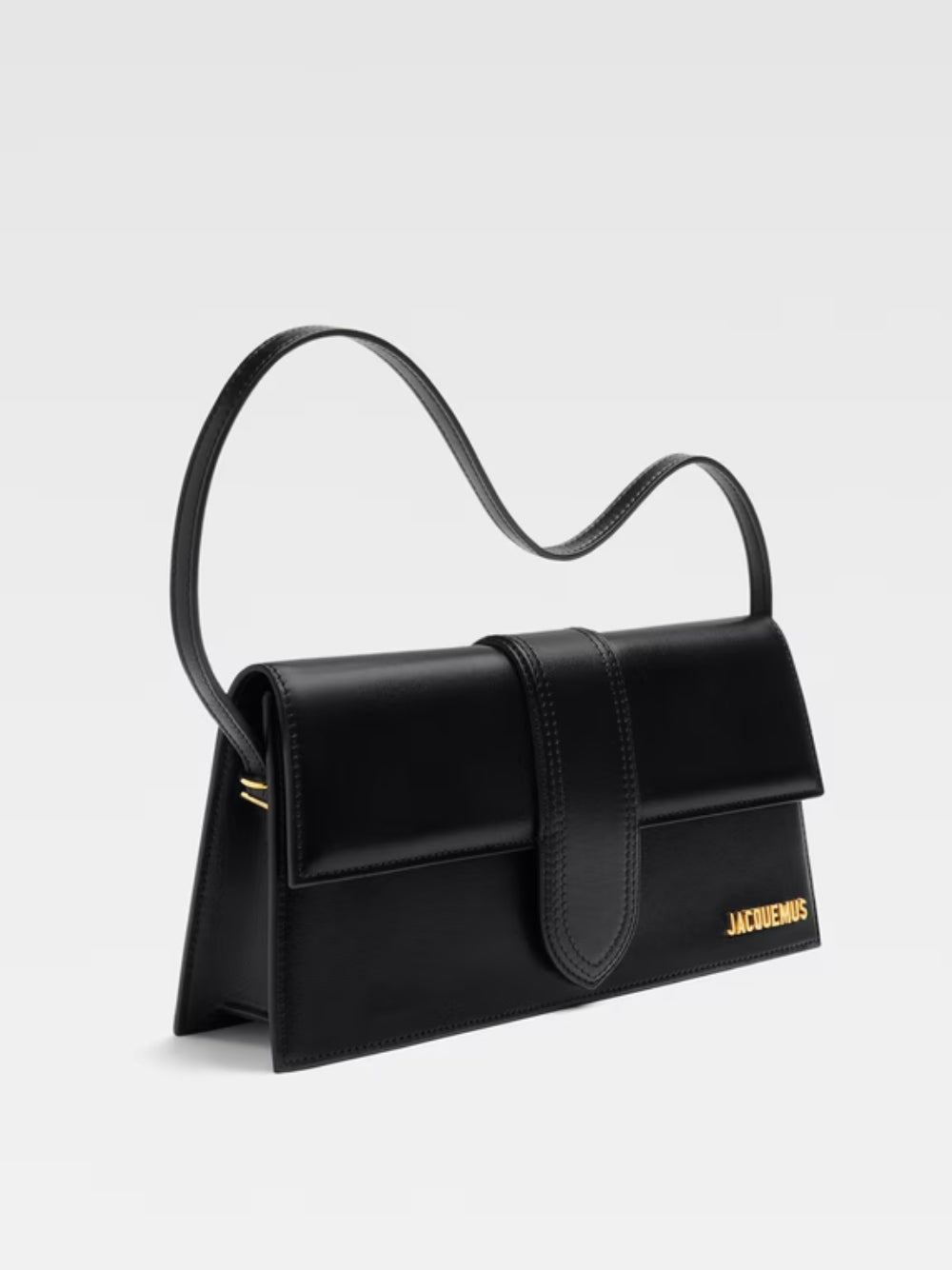 Jacquemus Black  leather Le Bambino Long bag | Regal Royce