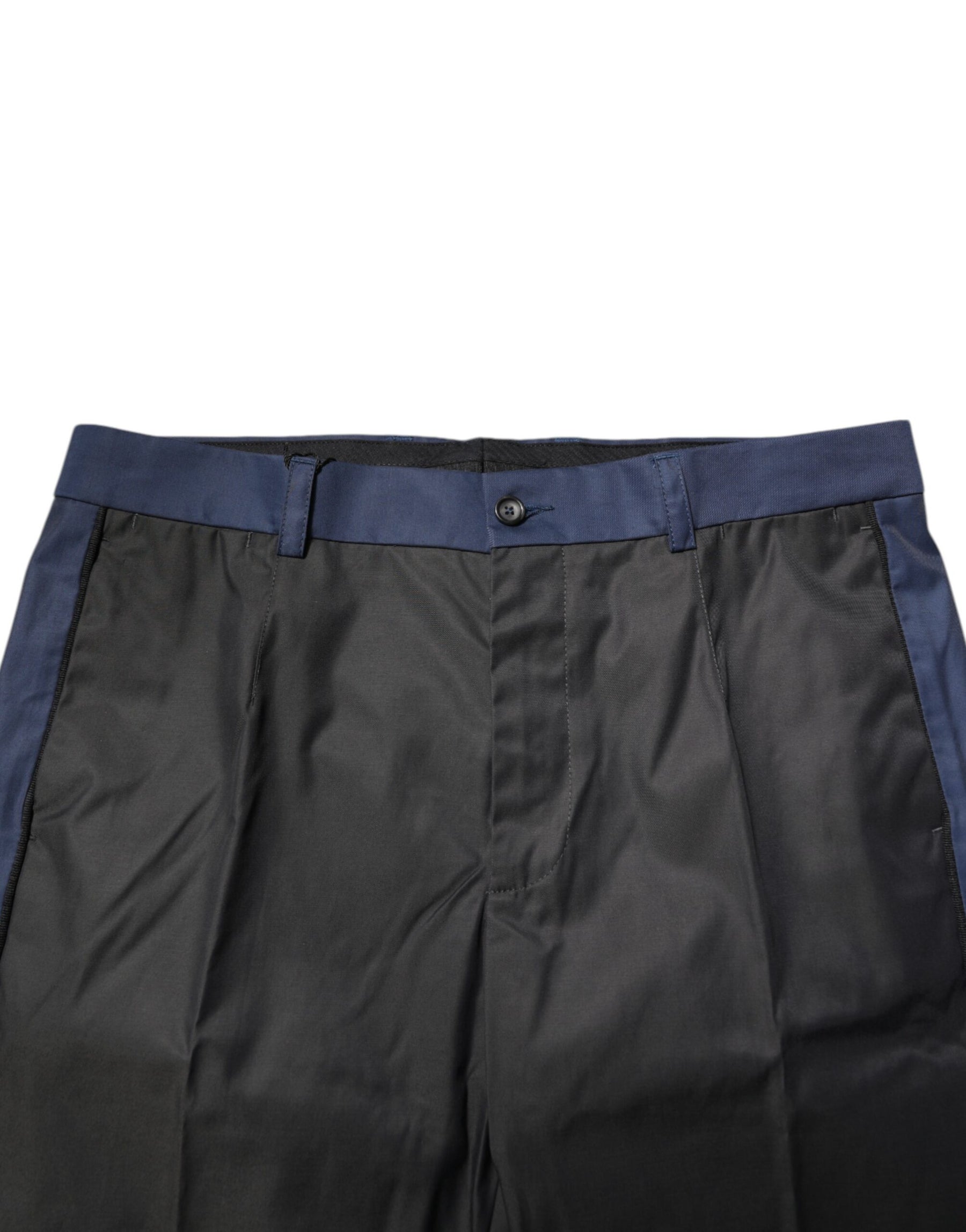 Dolce & Gabbana Gray Blue Cotton 3/4 Chinos Crop Trouser Pants | Regal Royce