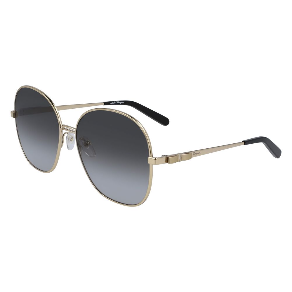 Salvatore Ferragamo Gold Metal Sunglasses
