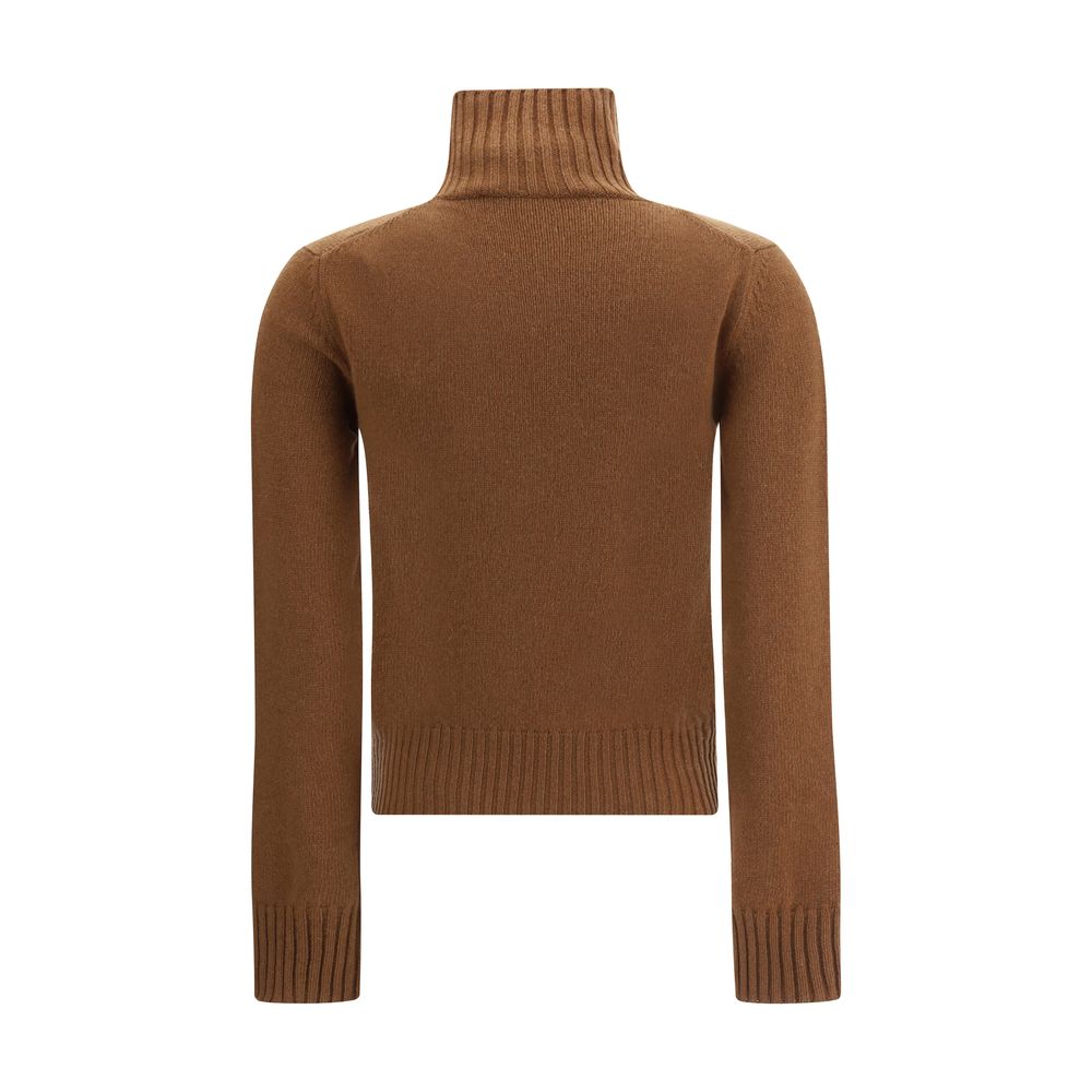 Ami Paris Brown Cashmere Cashmere Sweater | Regal Royce