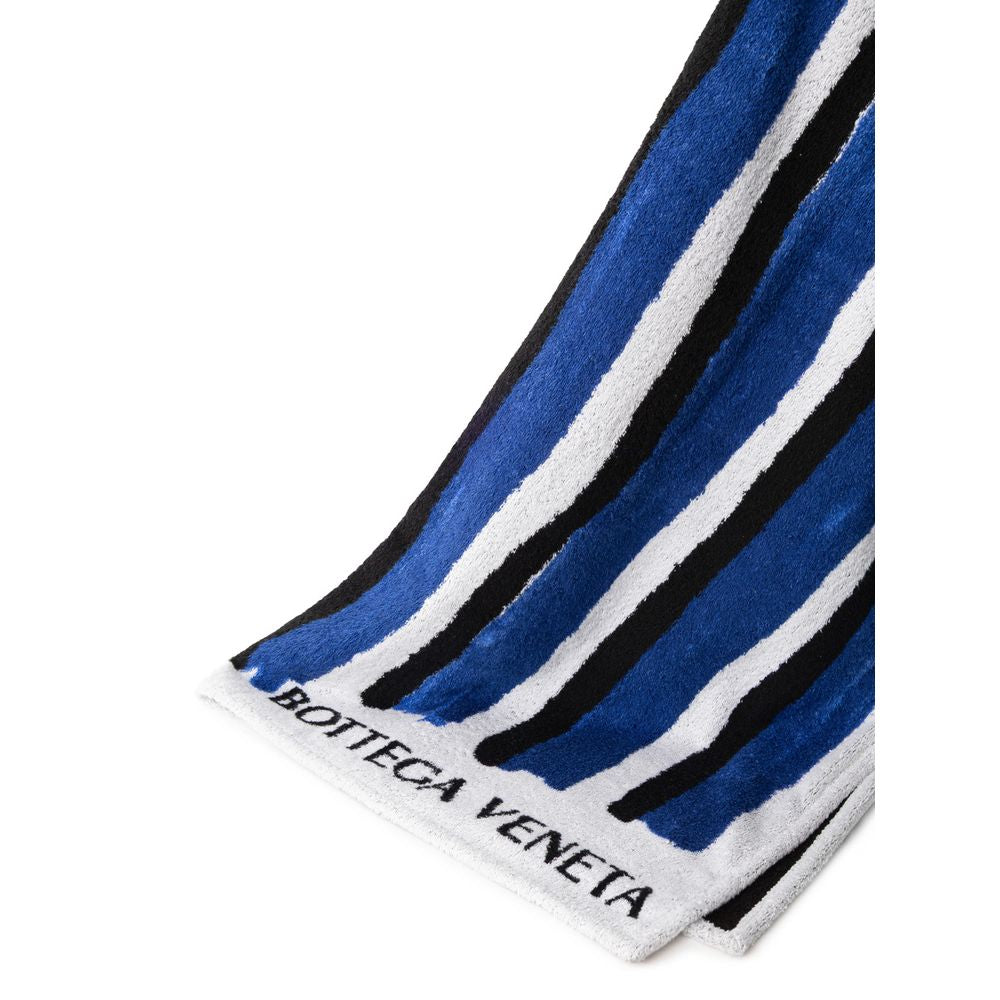 Bottega Veneta Blue Cotton Beach Towel