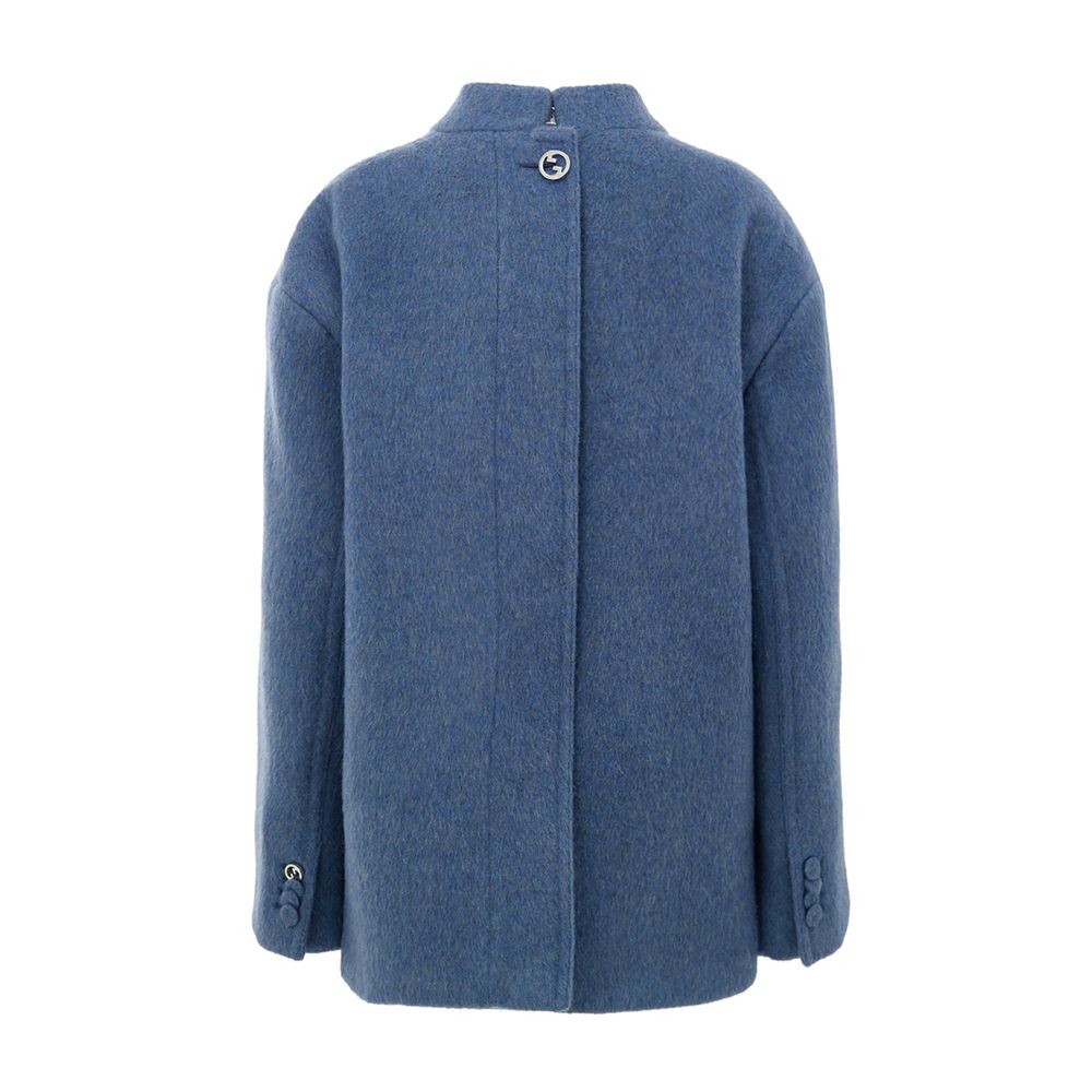 Gucci Light Blue Wool Coat | Regal Royce