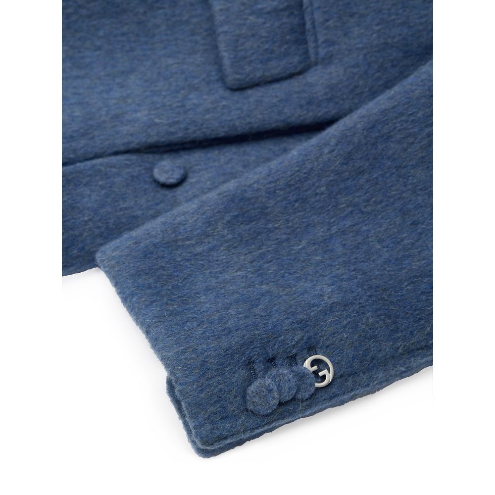 Gucci Light Blue Wool Coat | Regal Royce