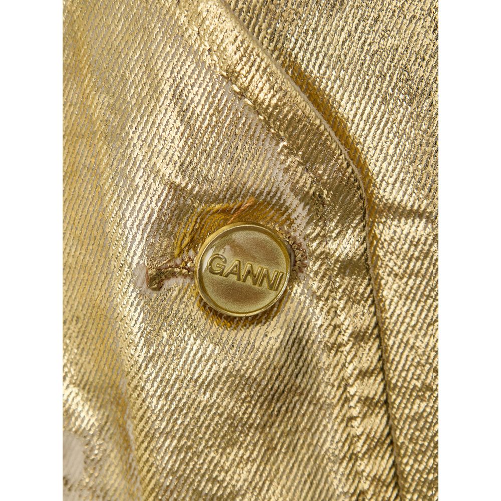 Ganni Gold Cotton Sleveless Jacket | Regal Royce