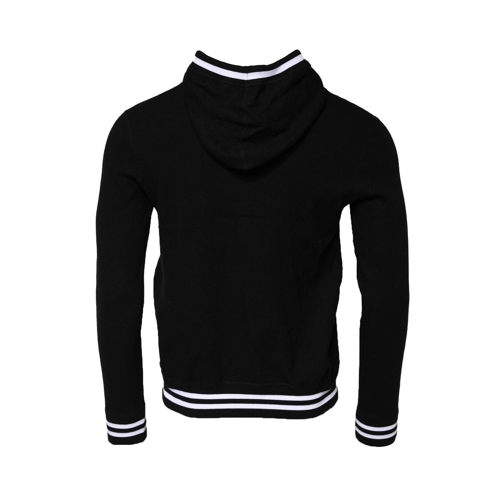 Dolce & Gabbana Black Hooded Logo Print Sweatshirt Sweater