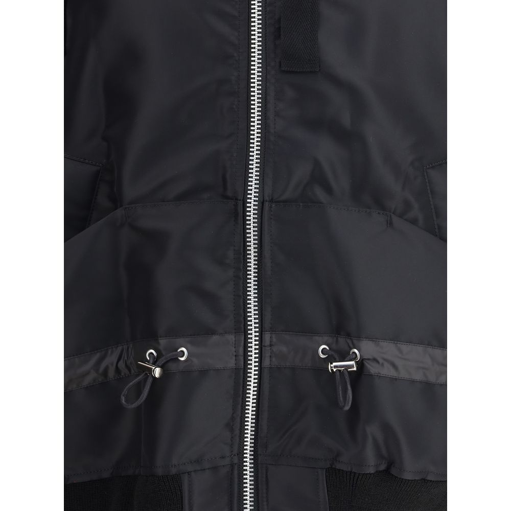 Sacai Black Nylon Bomber | Regal Royce