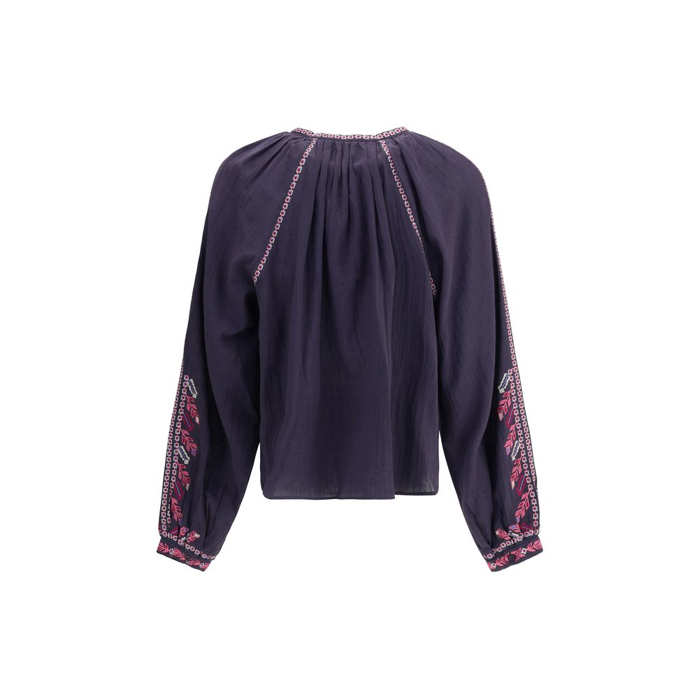 Marant Etoile Blue Cotton Blouse | Regal Royce