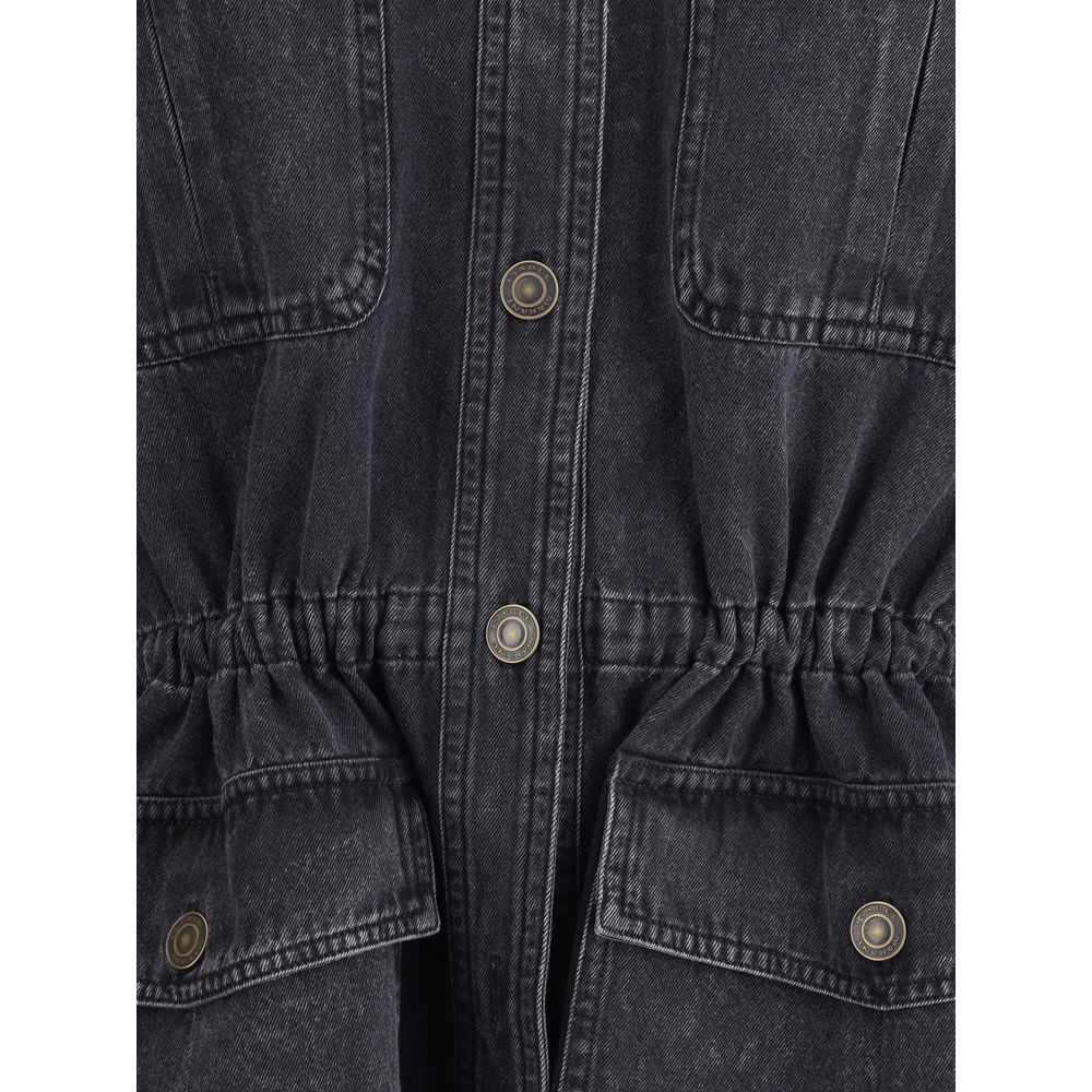 Marant Etoile Gray Cotton Denim Jacket | Regal Royce