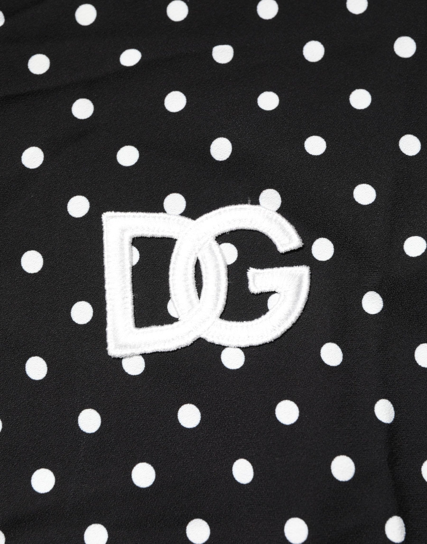 Dolce & Gabbana Black Polka Dot Short Sleeves Collared Polo T-shirt | Regal Royce