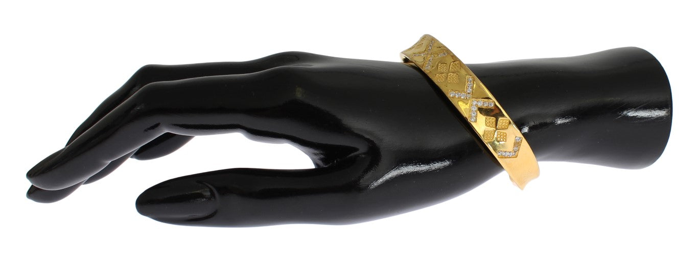 Nialaya CZ Gold Sterling 925 Silver Bangle Bracelet | Regal Royce