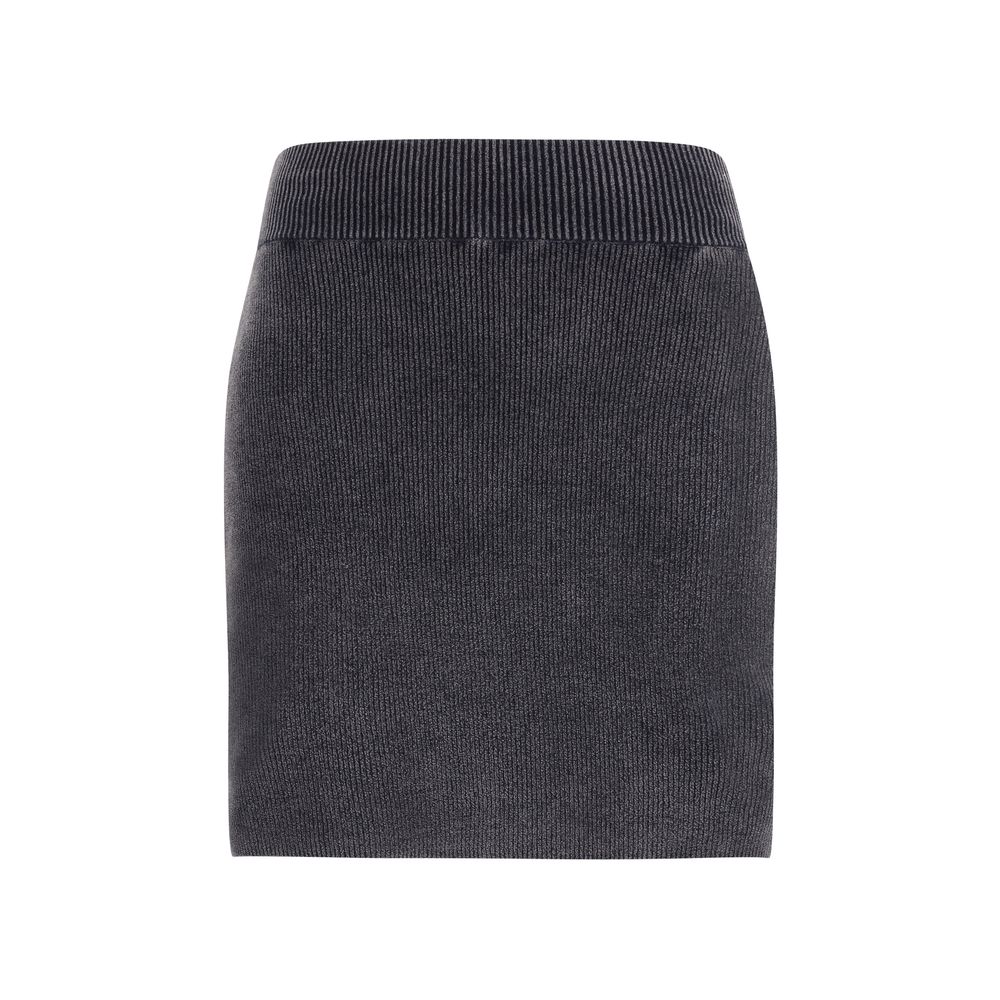 Alexander Wang Gray Cotton Mini Skirt | Regal Royce