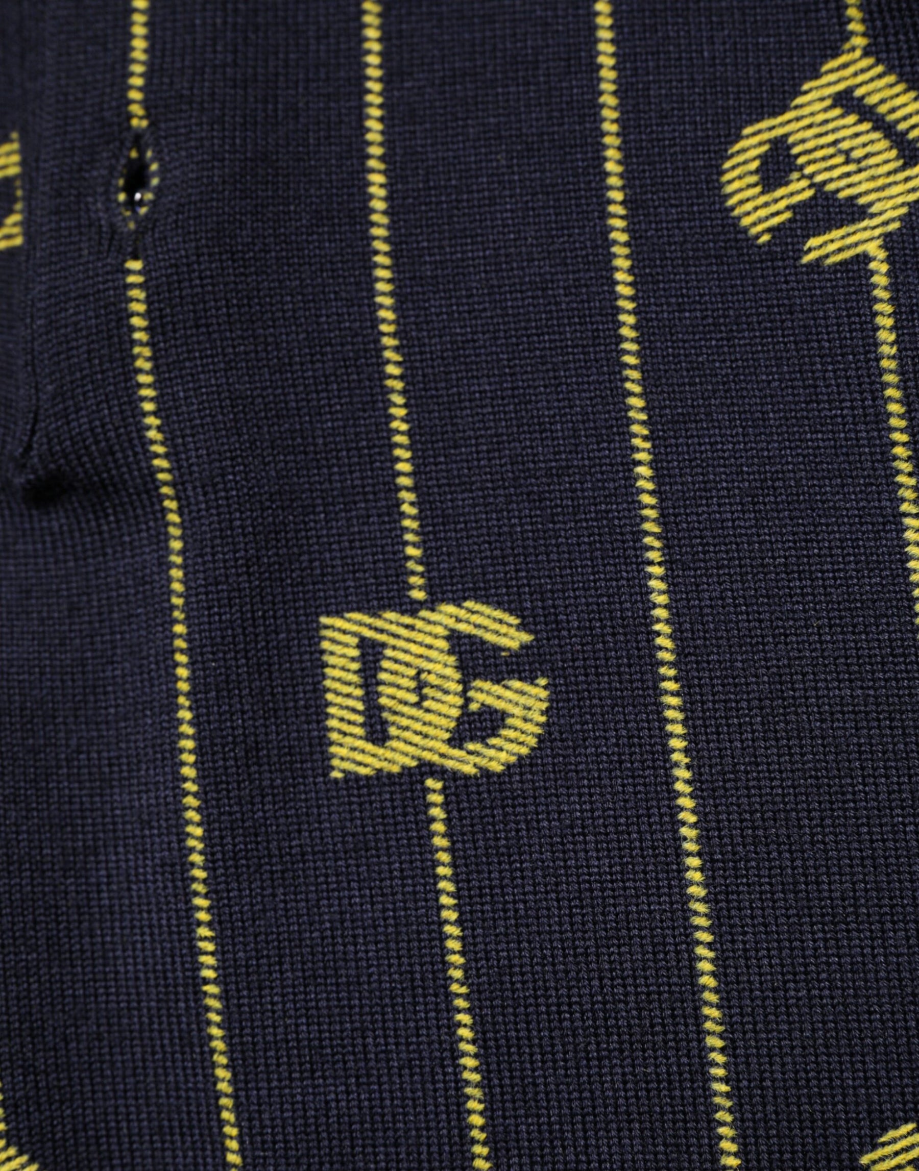 Dolce & Gabbana Black Logo Jacquard Knitted Polo Shirt T-shirt | Regal Royce