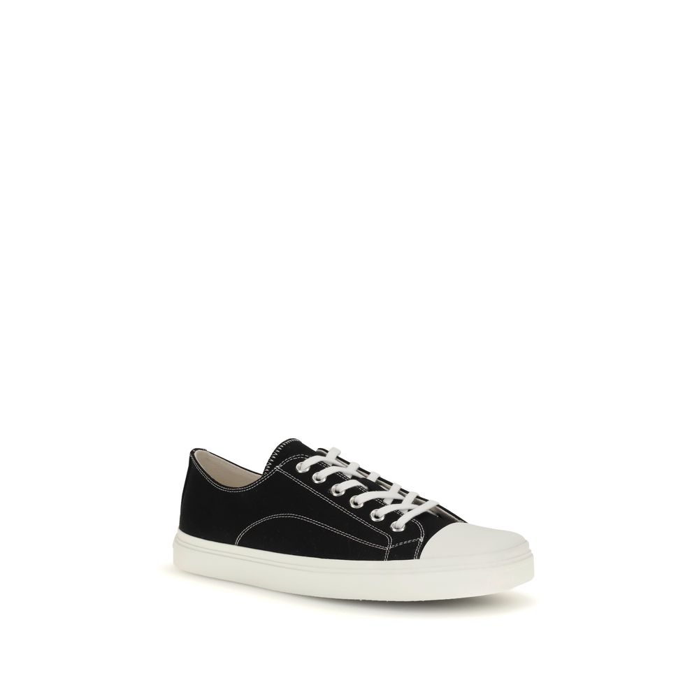 Moschino Black Cotton Low Top Sneakers | Regal Royce