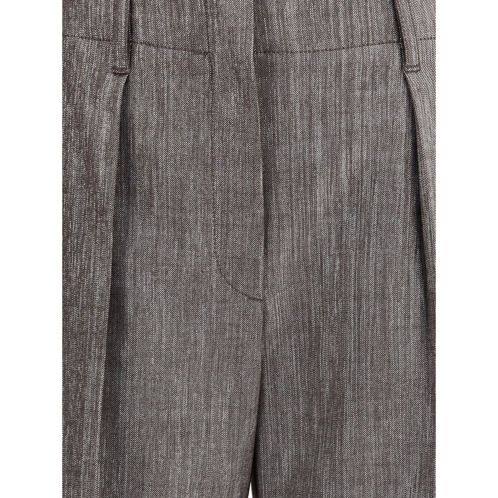 Brunello Cucinelli Brown Polyester Casual Pants | Regal Royce