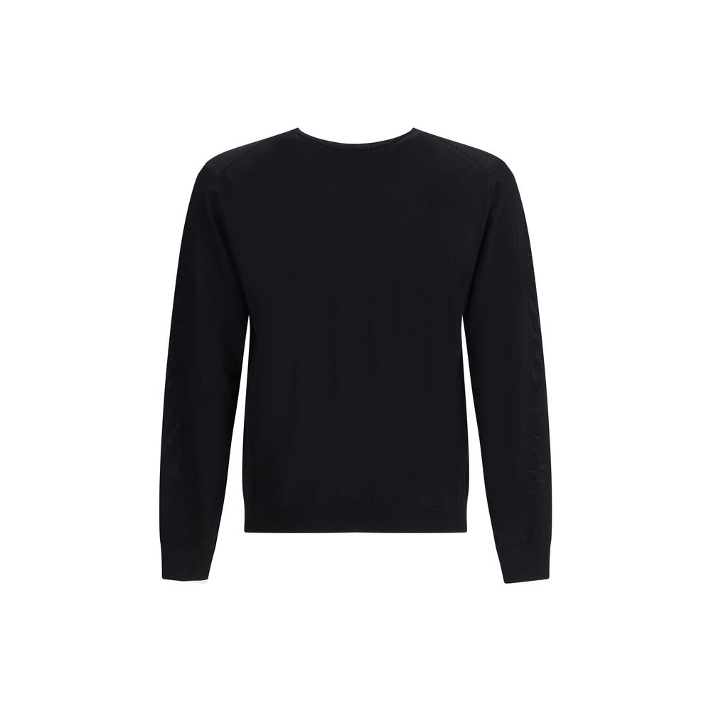Prada Black Fleece Wool Sweatshirt