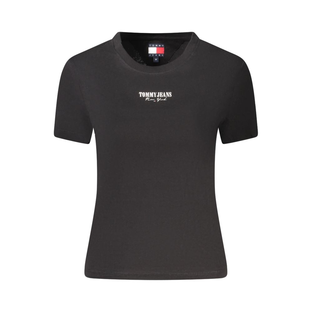 Tommy Hilfiger Black Cotton Women T-Shirt | Regal Royce