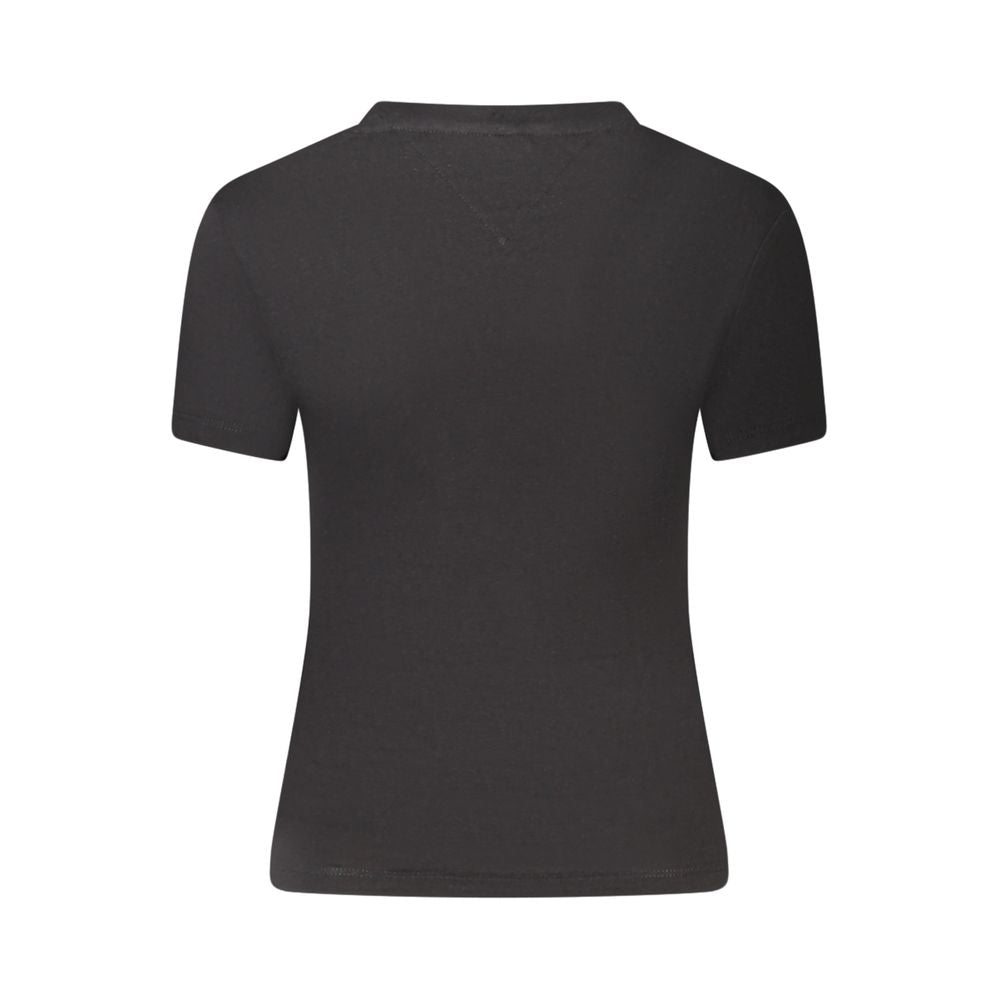 Tommy Hilfiger Black Cotton Women T-Shirt | Regal Royce