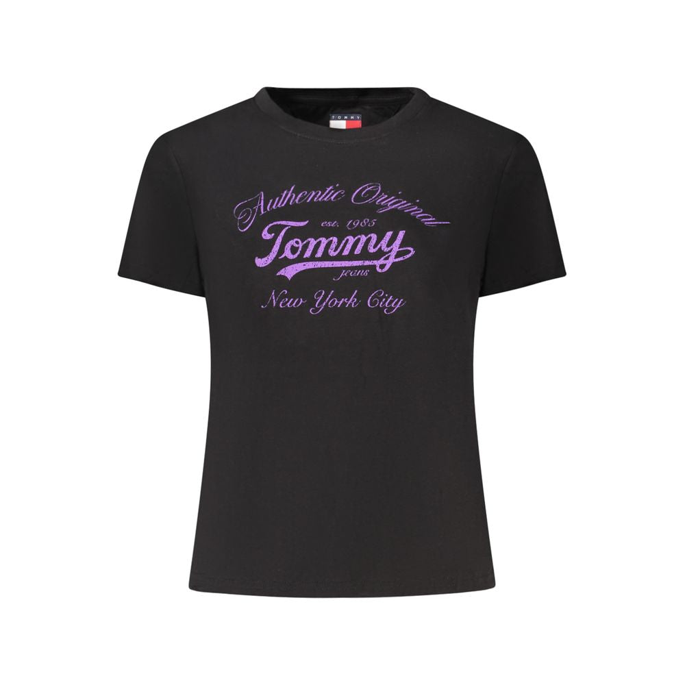 Tommy Hilfiger Black Cotton Women's T-Shirt | Regal Royce