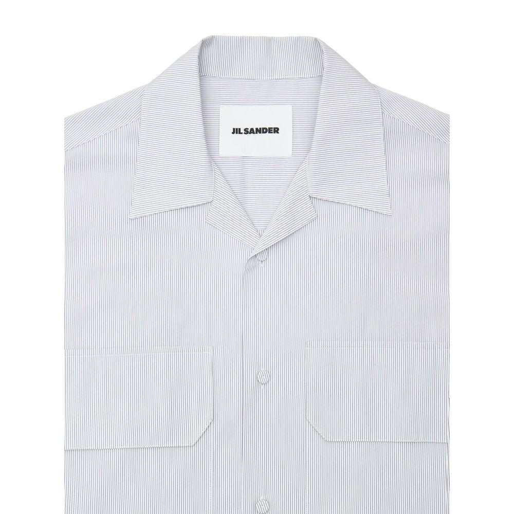Jil Sander Blue Cotton Shortsleeve Shirt | Regal Royce