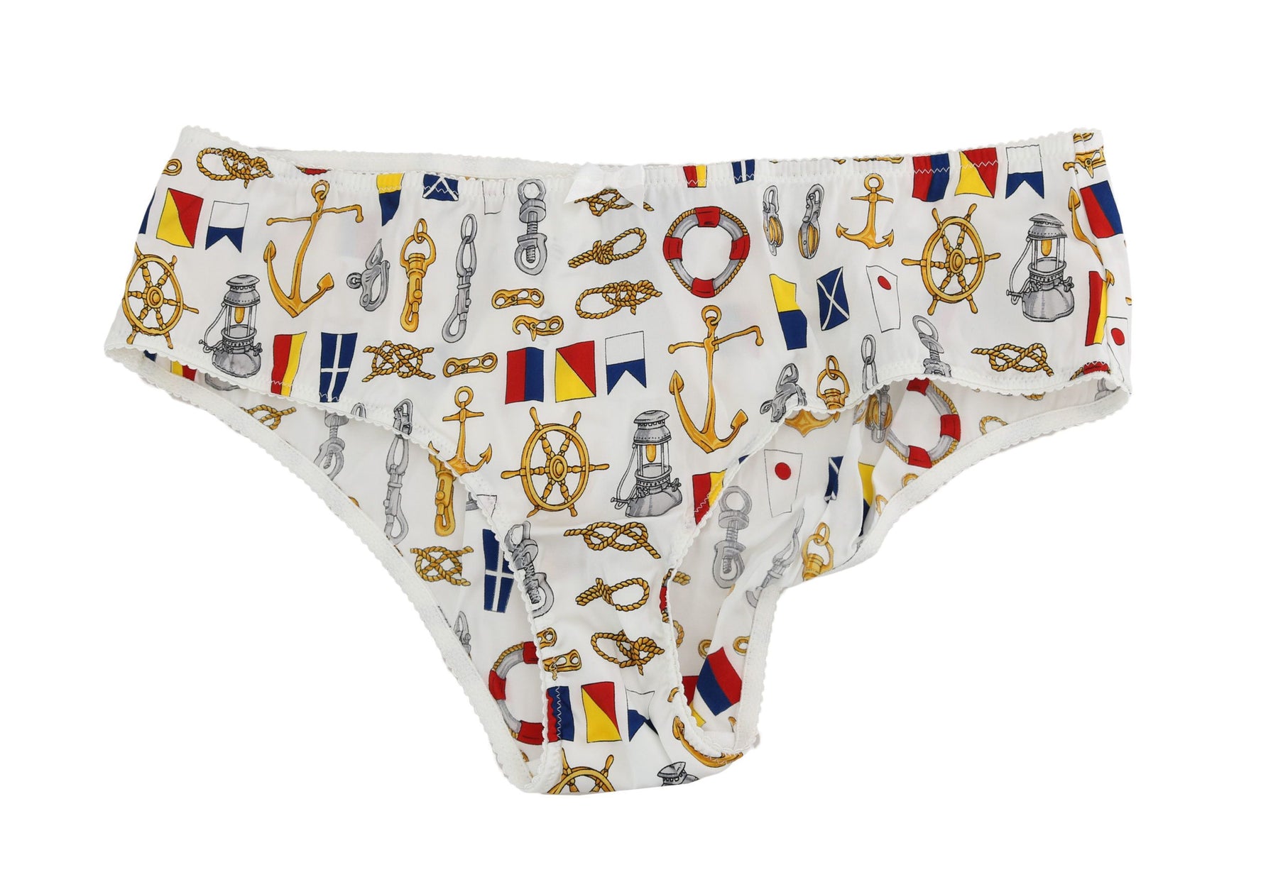 Dolce & Gabbana Underwear Sailor Print Silk Bottoms | Regal Royce