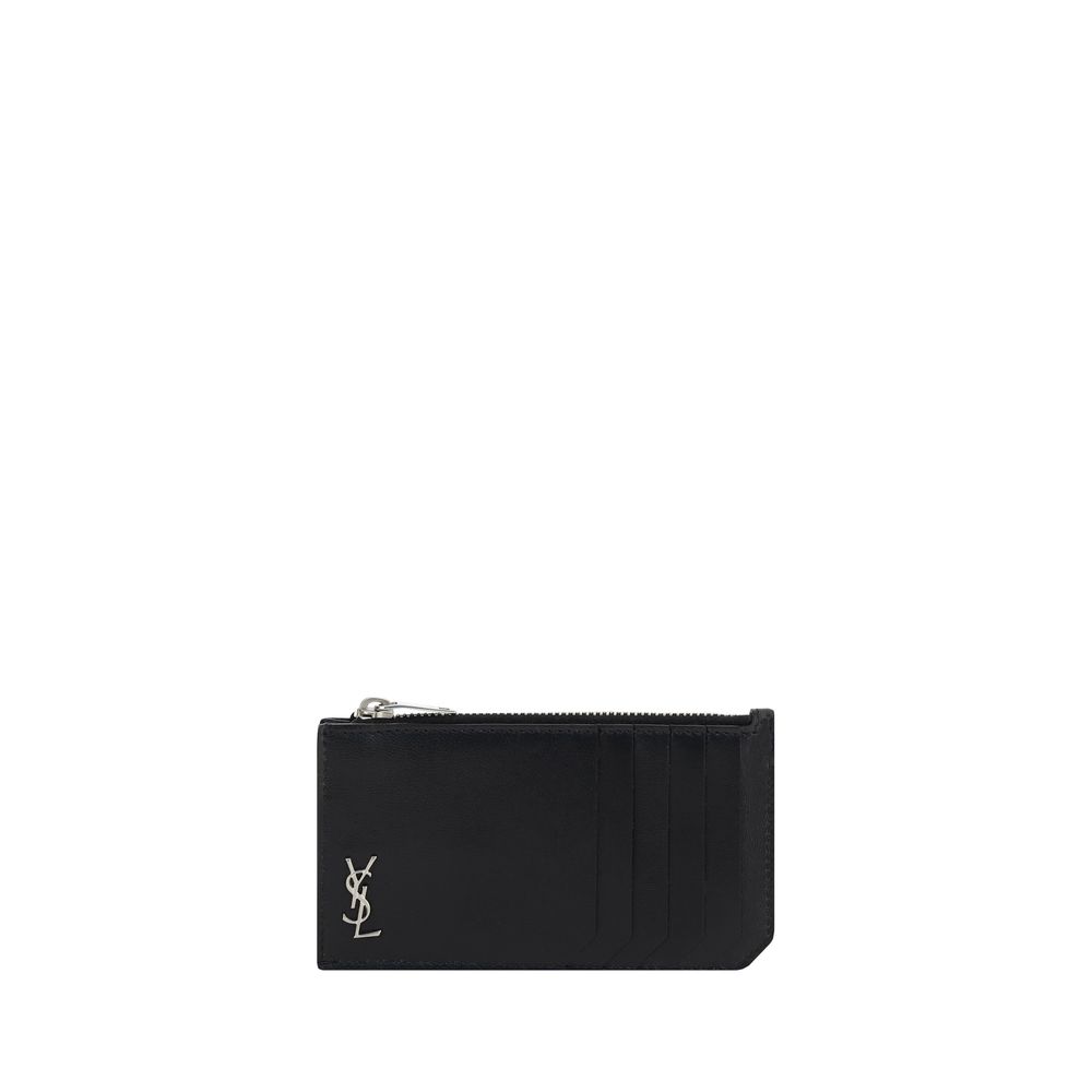 Saint Laurent Black Calf Leather Bos Taurus Wallet | Regal Royce