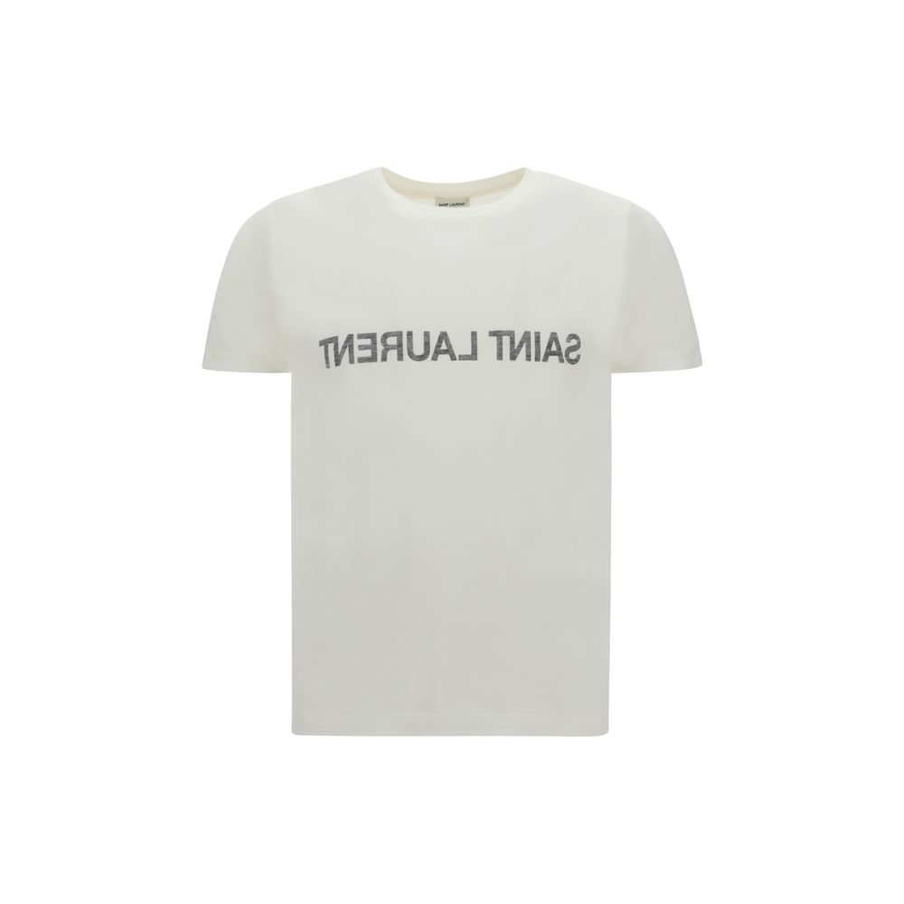 Saint Laurent White Cotton T-Shirt | Regal Royce