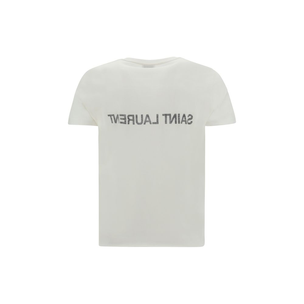 Saint Laurent White Cotton T-Shirt | Regal Royce