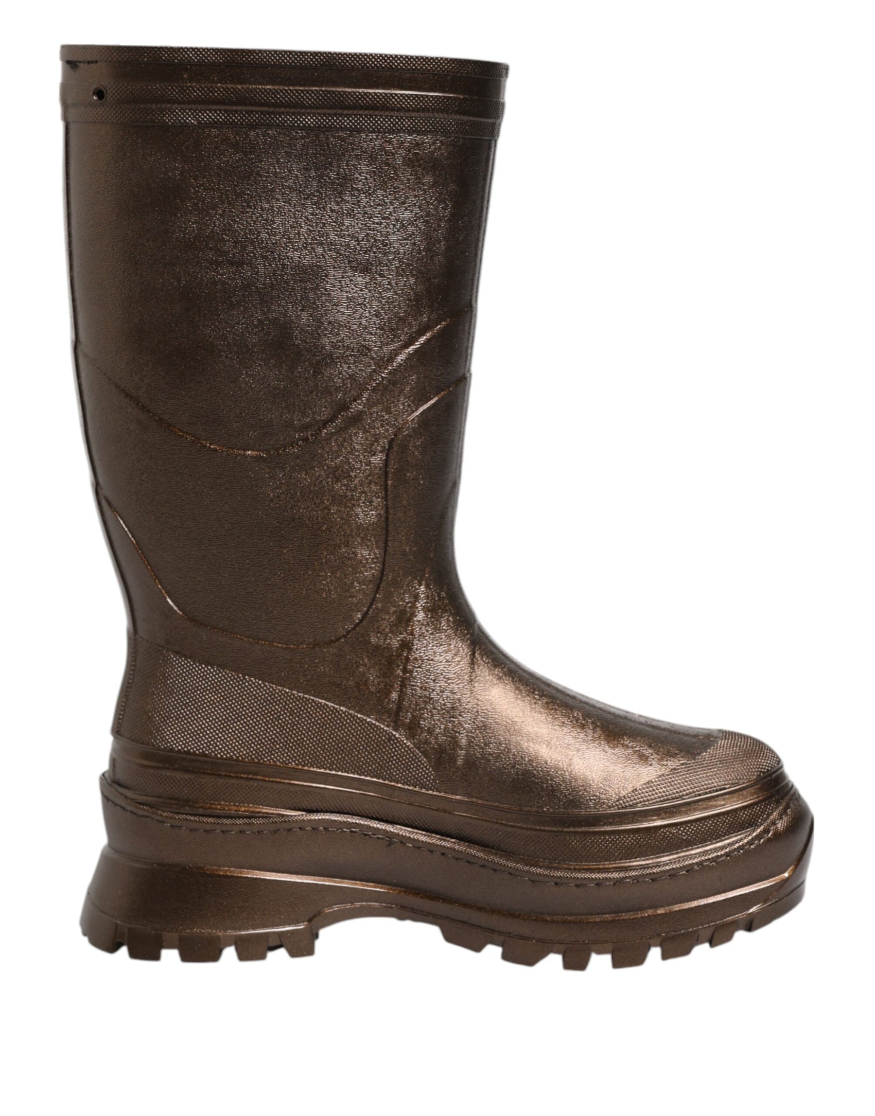 Dolce & Gabbana Metallic Bronze Pull On Rain Boots Shoes | Regal Royce