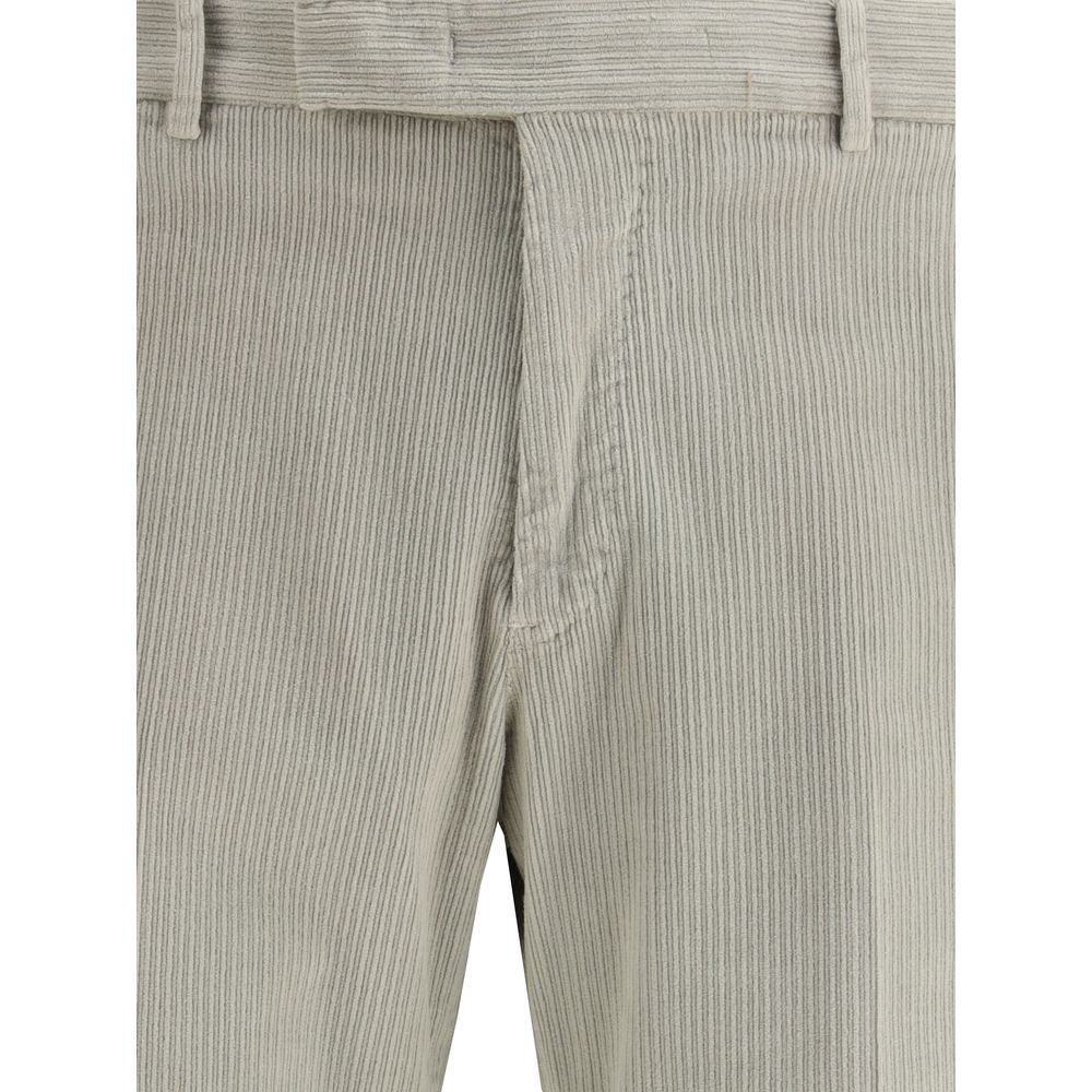PT Torino Gray Cotton Casual Pants