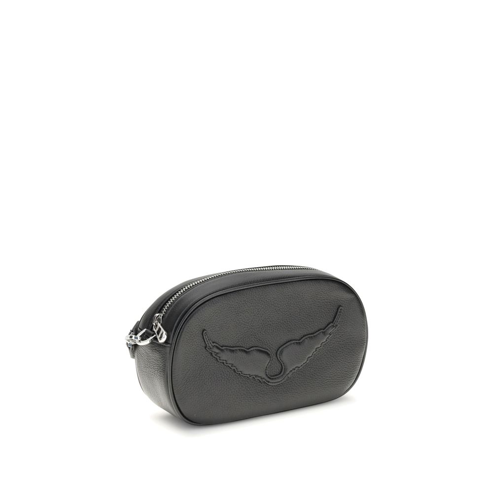 Zadig & Voltaire Black Calf Leather Bos Taurus Shoulder Bag