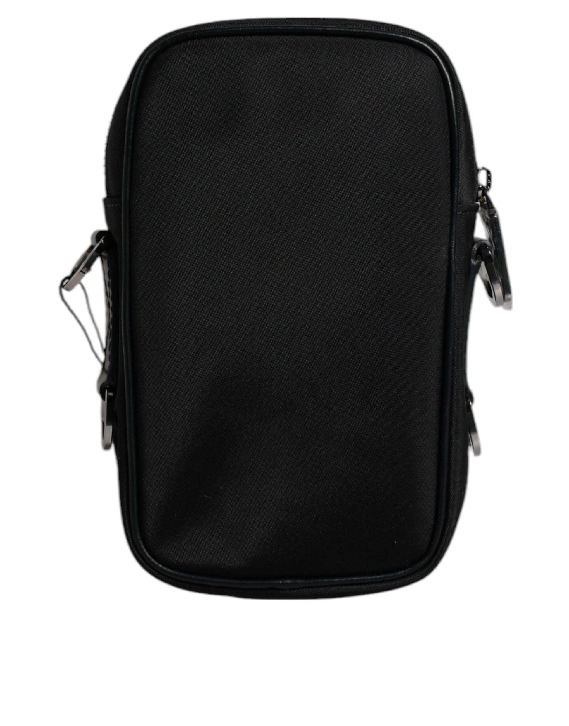 Dolce & Gabbana Multicolor Leopard Jacquard Logo Plaque Neck Strap Bag