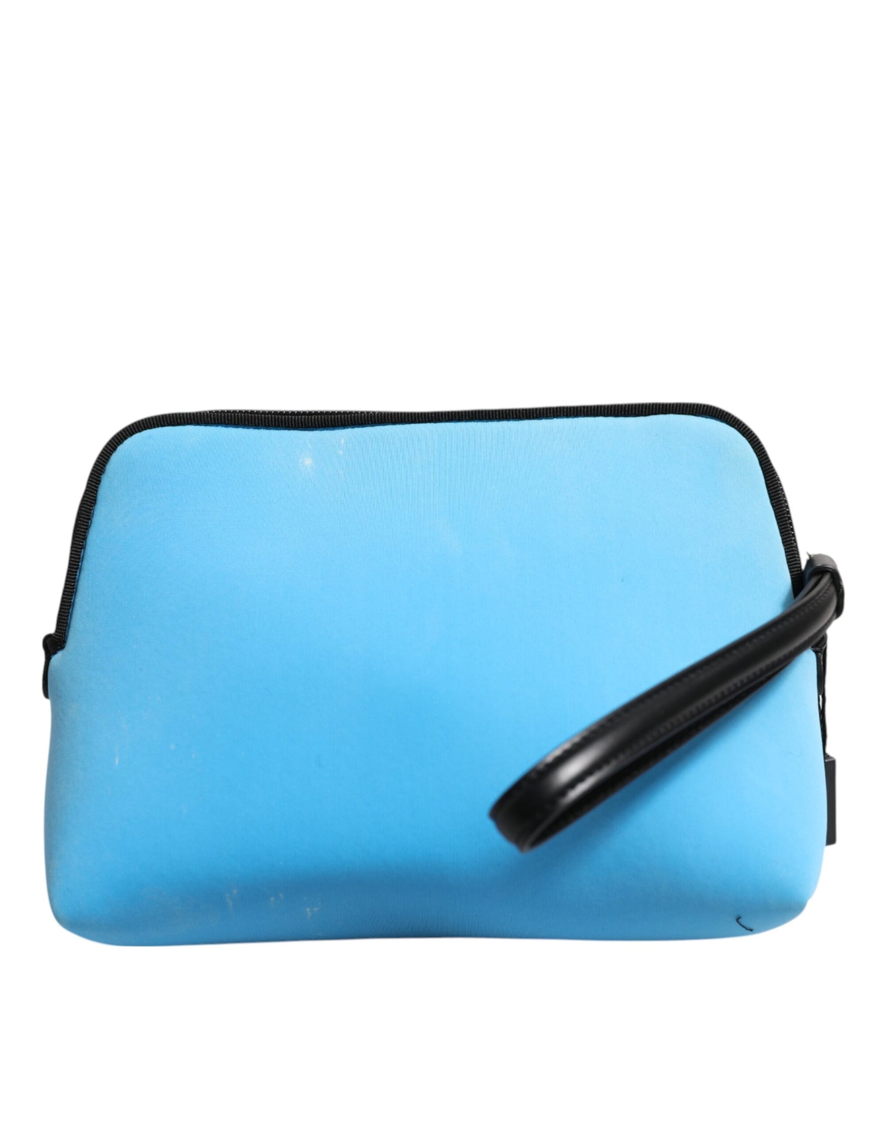Dolce & Gabbana Blue Nylon DG Logo Print Clutch Zip Pouch Bag | Regal Royce