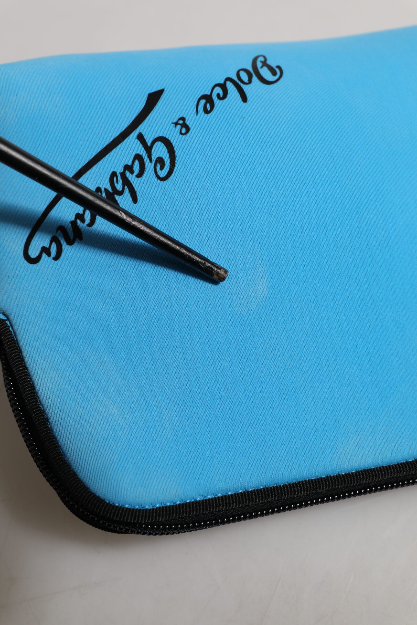 Dolce & Gabbana Blue Nylon DG Logo Print Clutch Zip Pouch Bag | Regal Royce