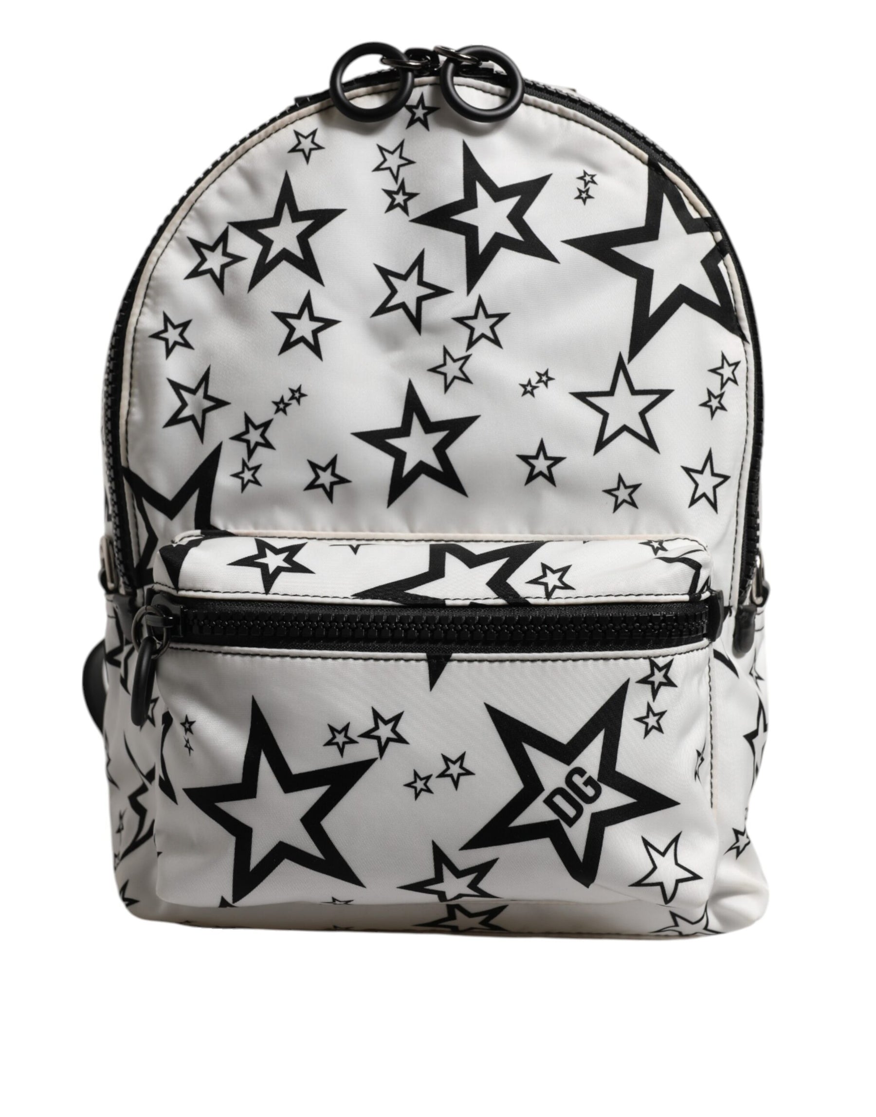 Dolce & Gabbana White DG Stars Print Nylon Travel Backpack Bag | Regal Royce