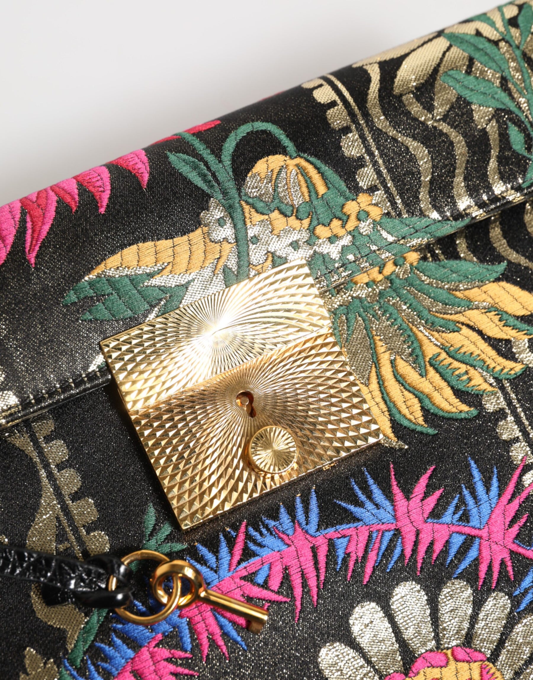 Dolce & Gabbana Multicolor Jacquard Floral Document Briefcase Bag | Regal Royce