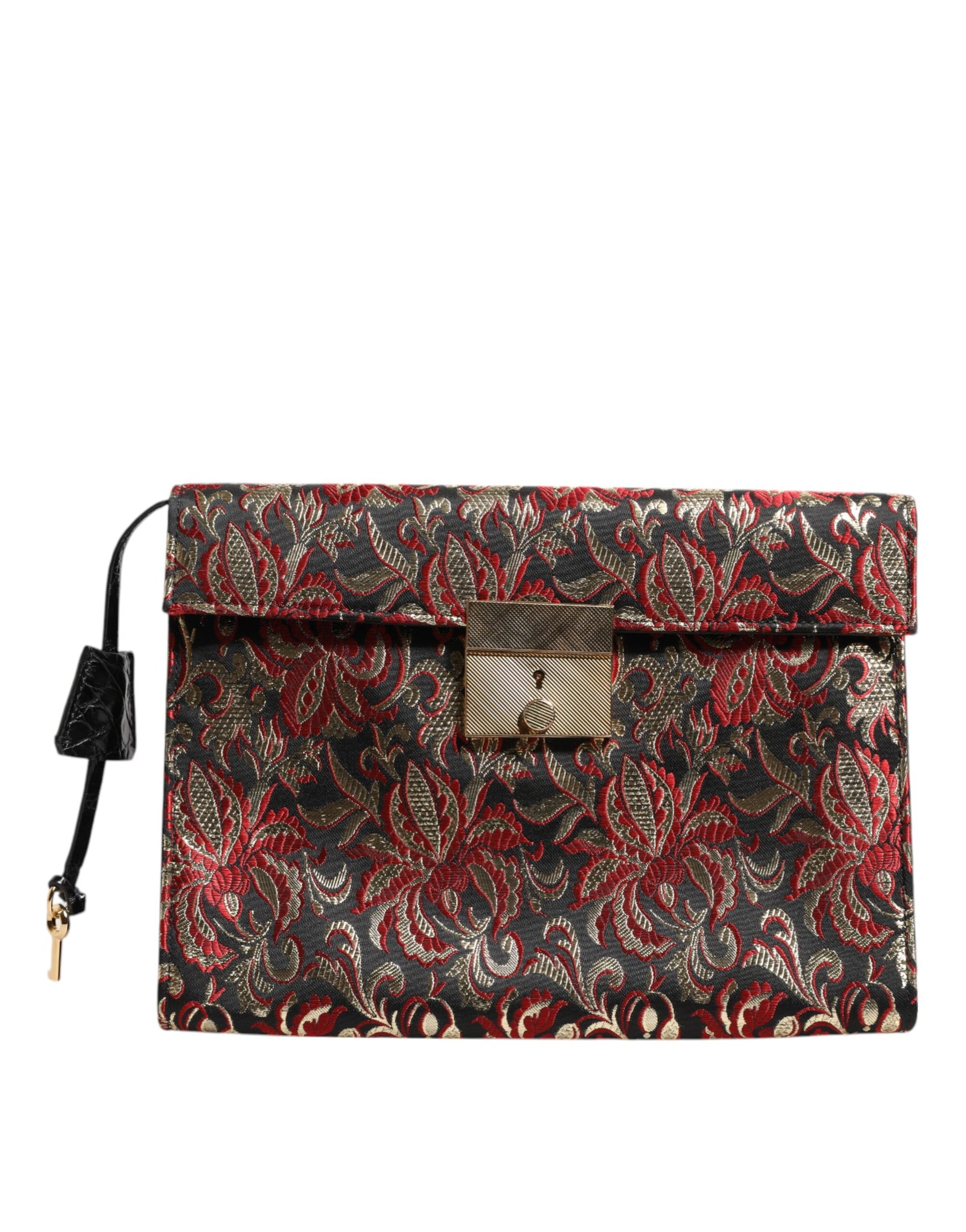 Dolce & Gabbana Multicolor Jacquard Floral Document Briefcase Bag | Regal Royce